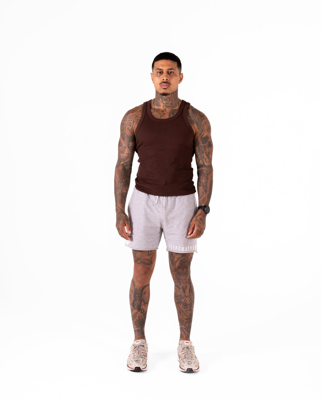 MEN'S KTP RIBBED TANK - ESPRESSO