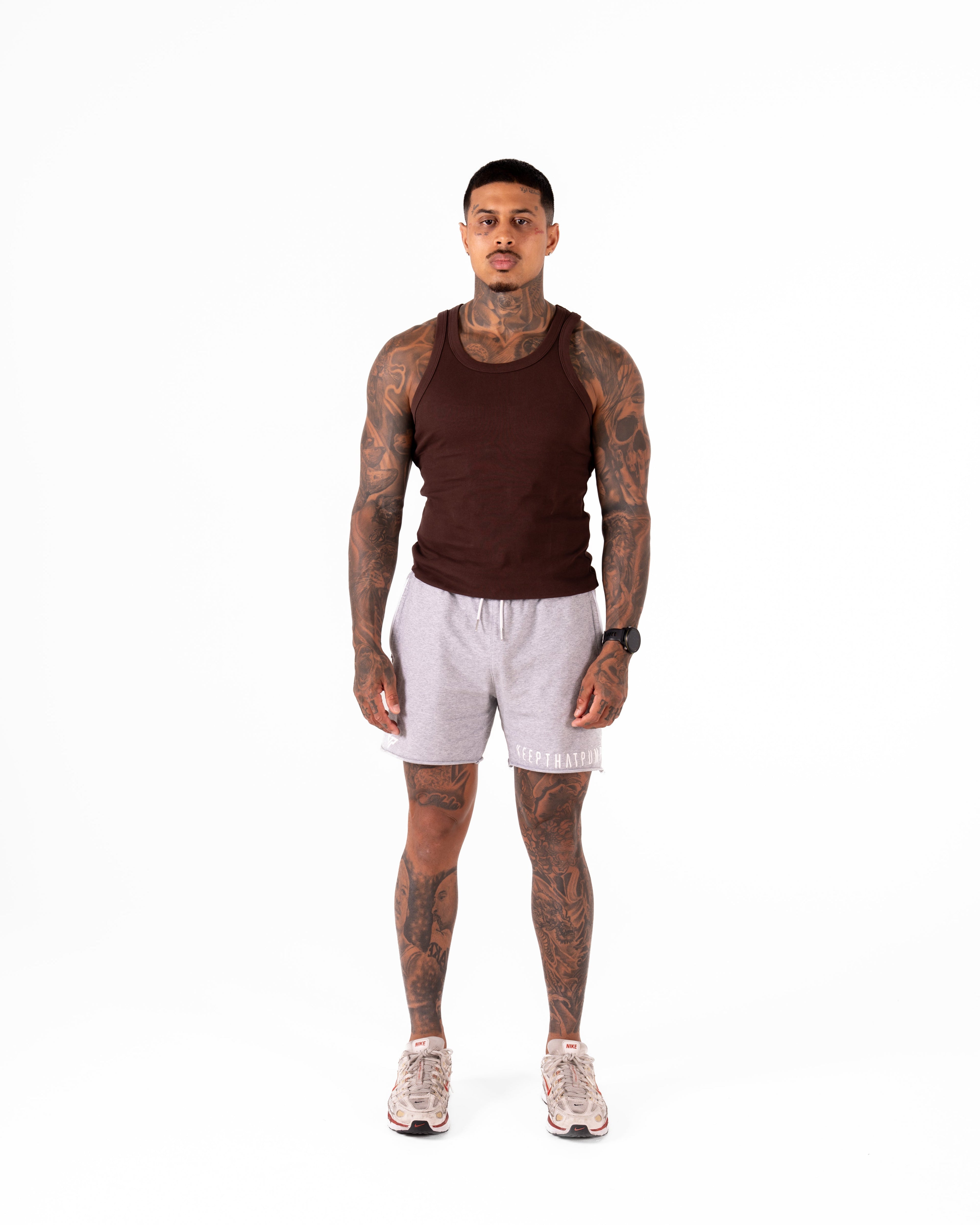 MEN'S KTP RIBBED TANK - ESPRESSO