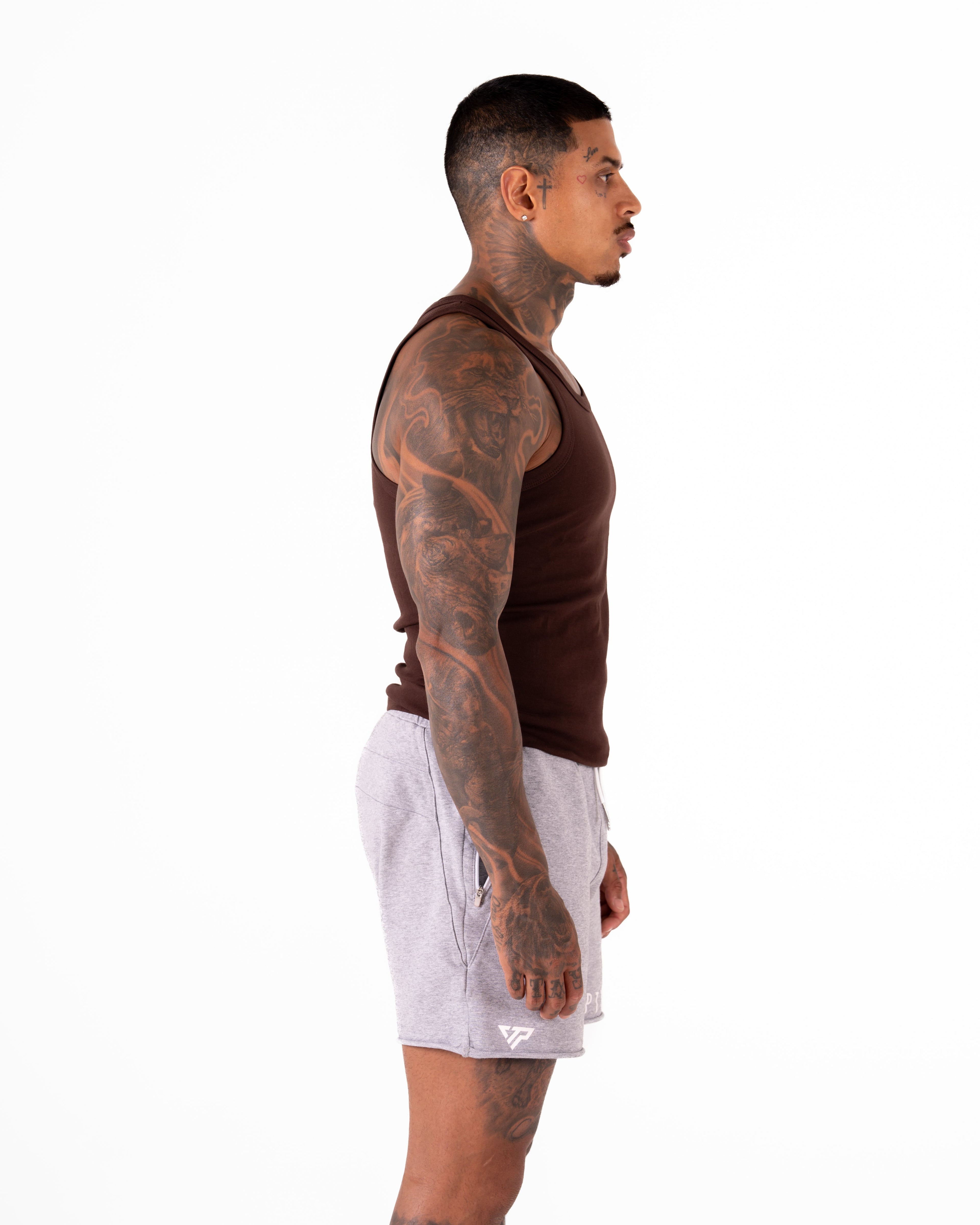 MEN'S KTP RIBBED TANK - ESPRESSO