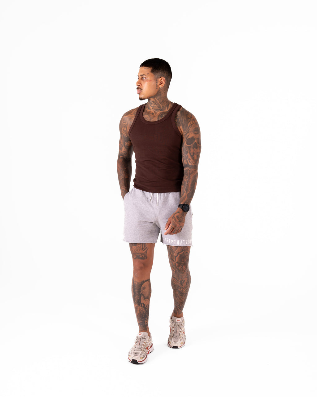 MEN'S KTP RIBBED TANK - ESPRESSO