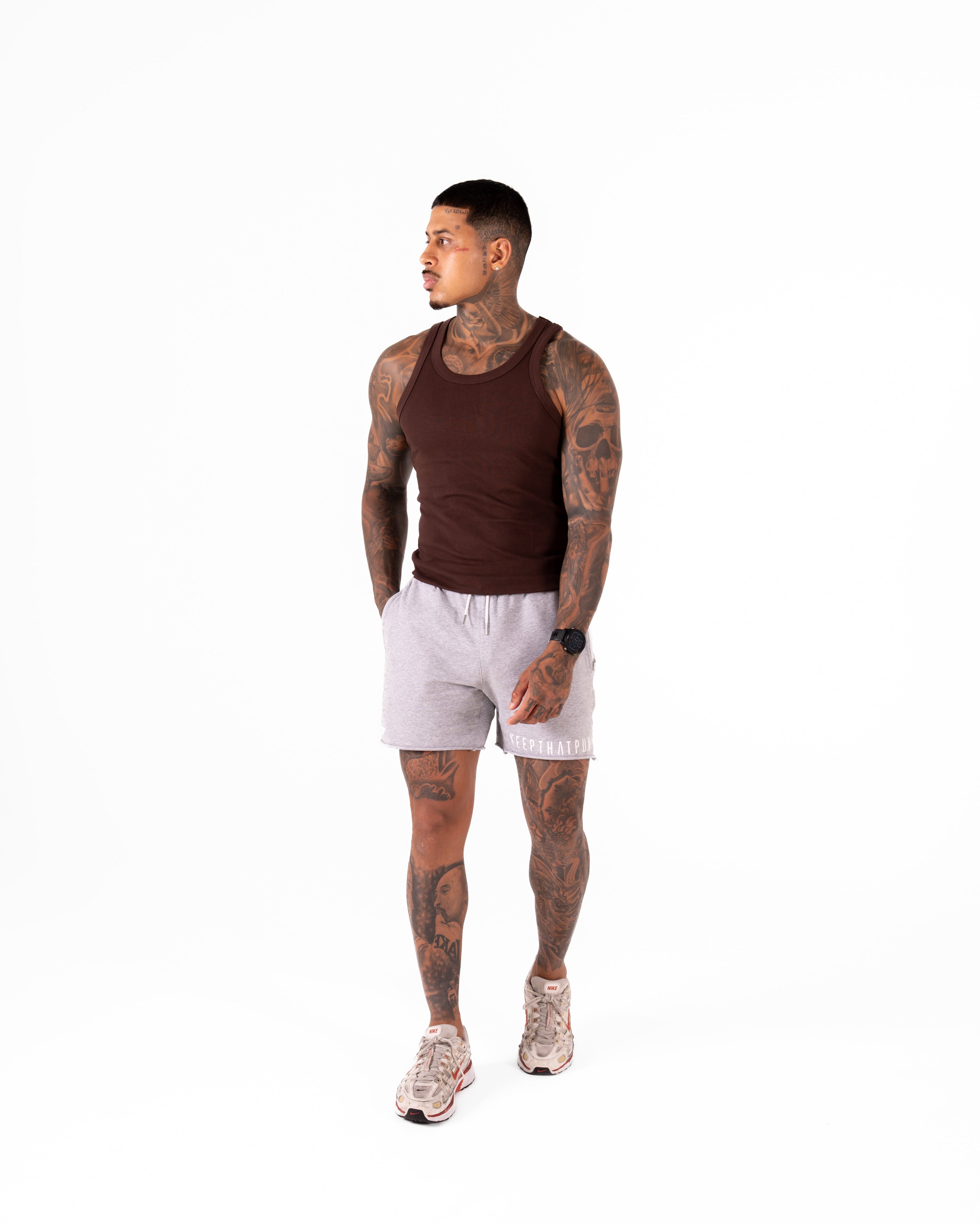 MEN'S KTP RIBBED TANK - ESPRESSO