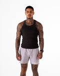MEN'S KTP RIBBED TANK - MARLE BLACK