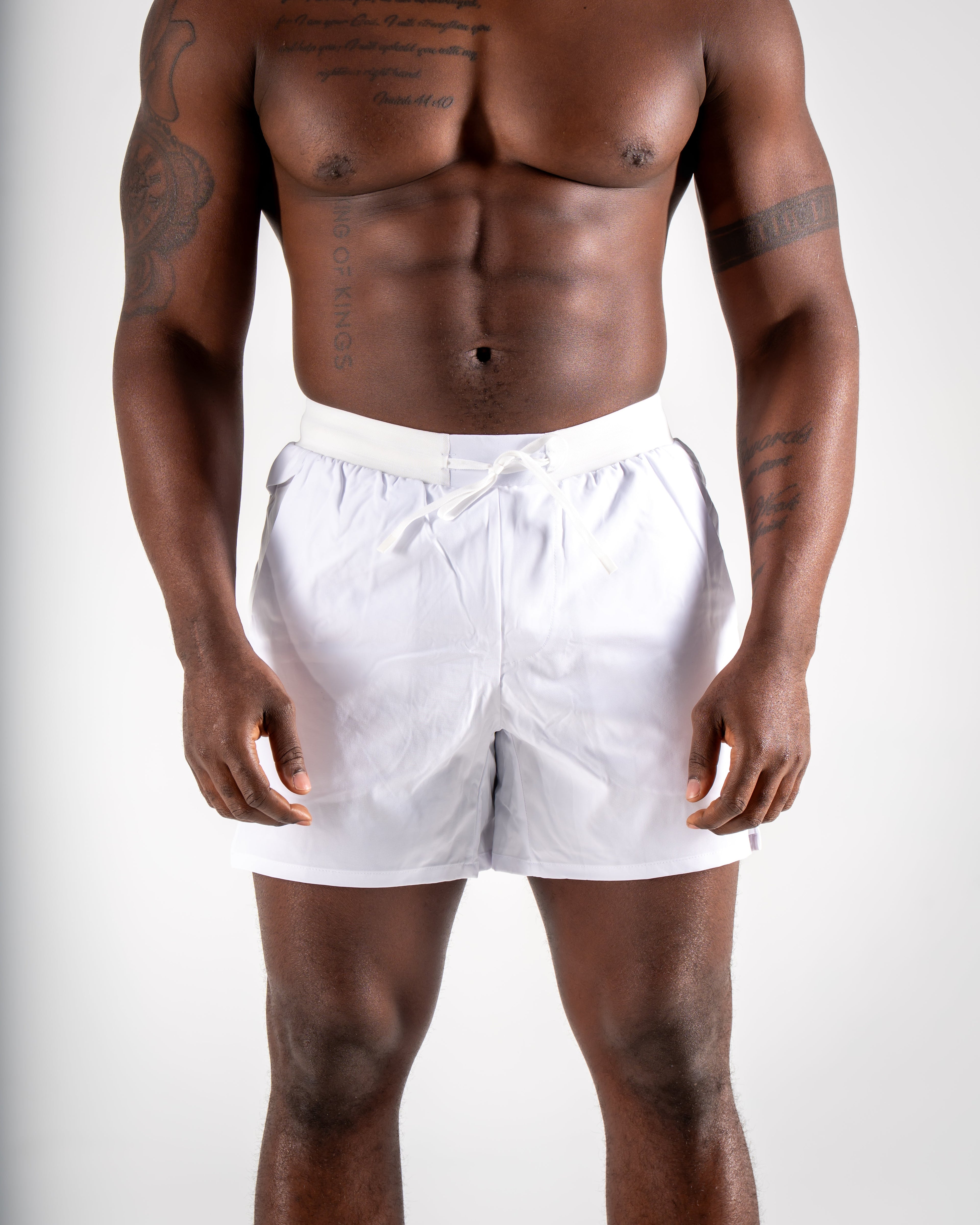 KTP TRAINING SHORTS - WHITE