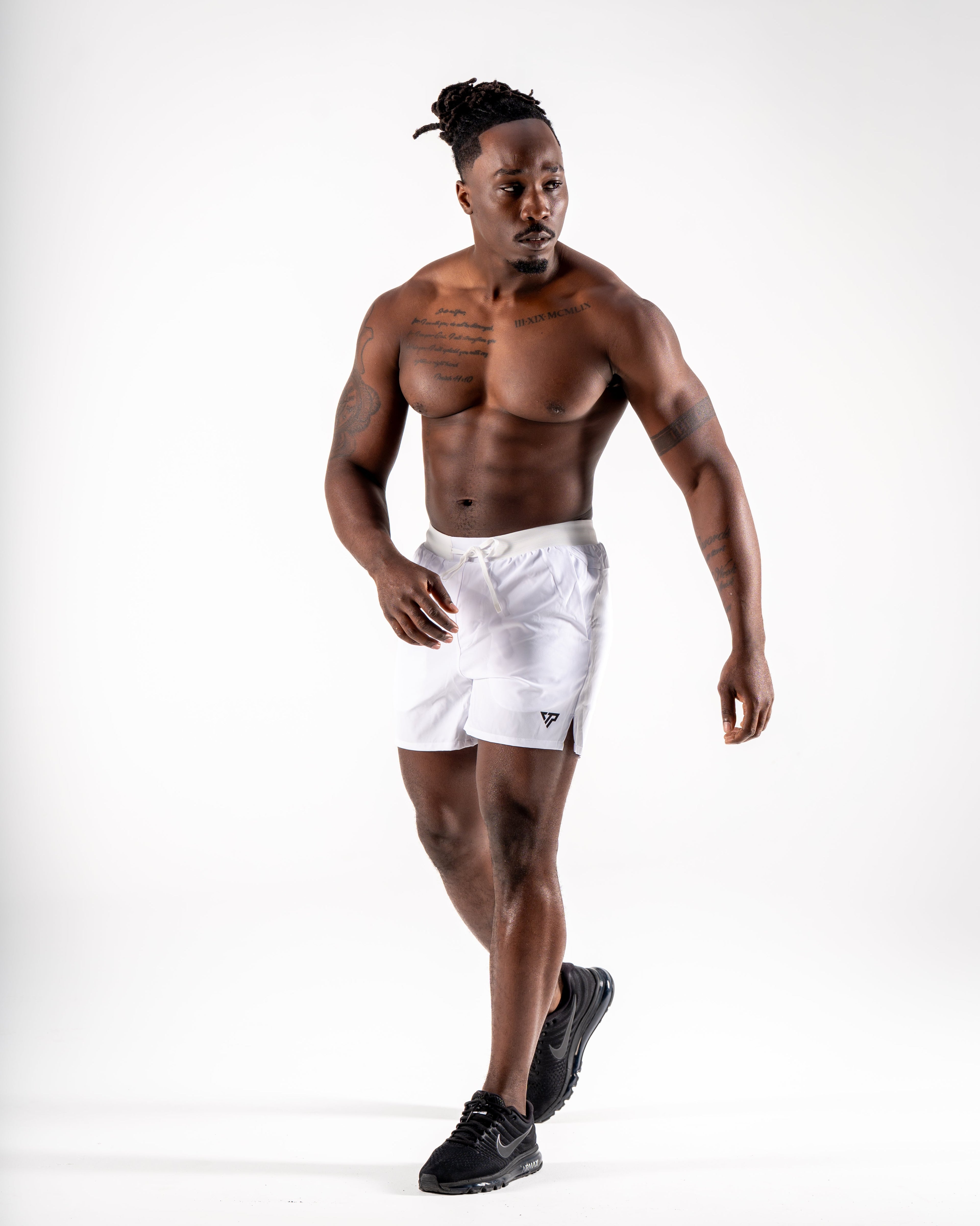 KTP TRAINING SHORTS - WHITE