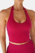 KIARA HALTER TOP - CRANBERRY