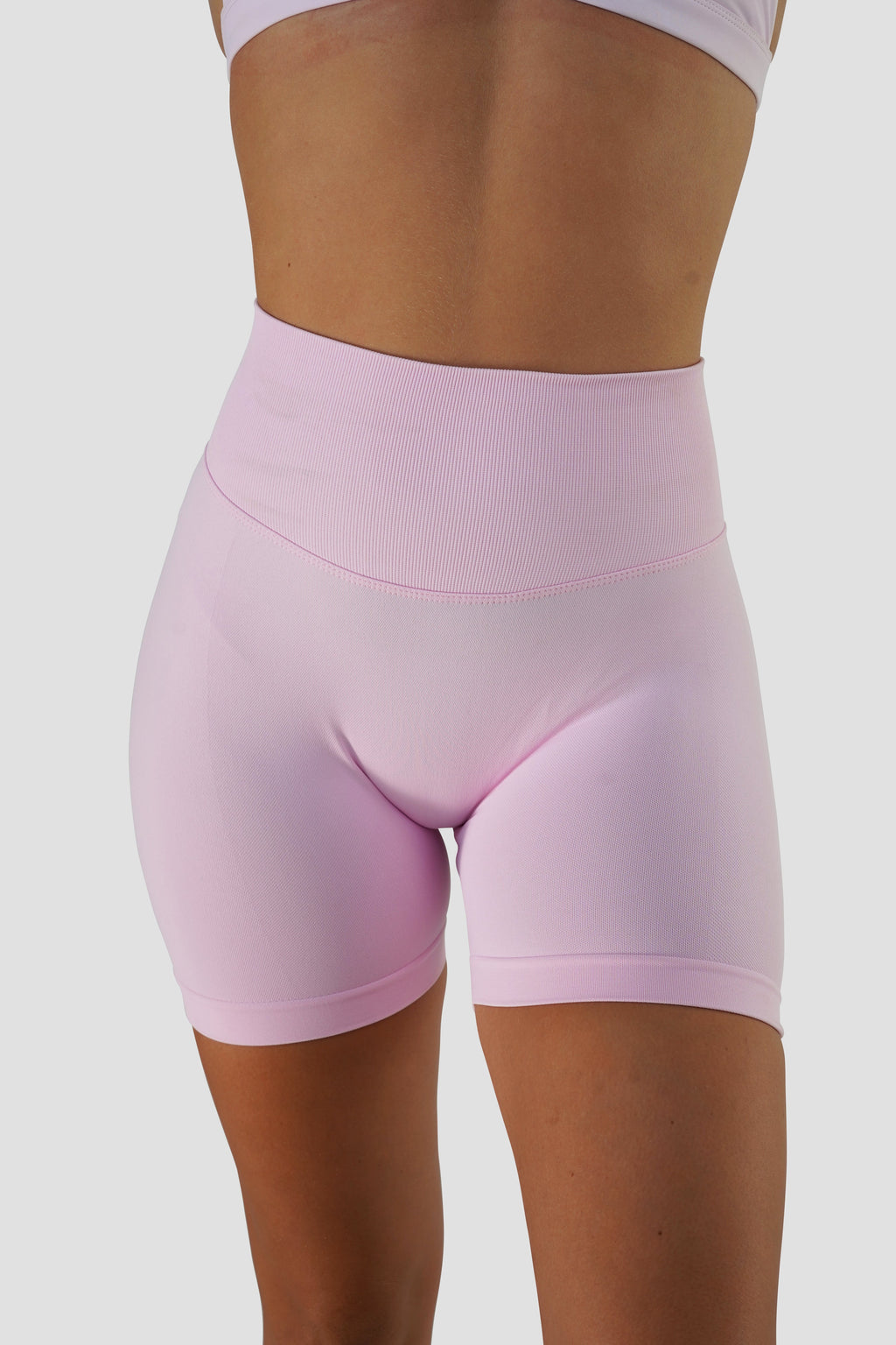 RECOIL HIGH WAIST SCRUNCH SHORTS - PINK
