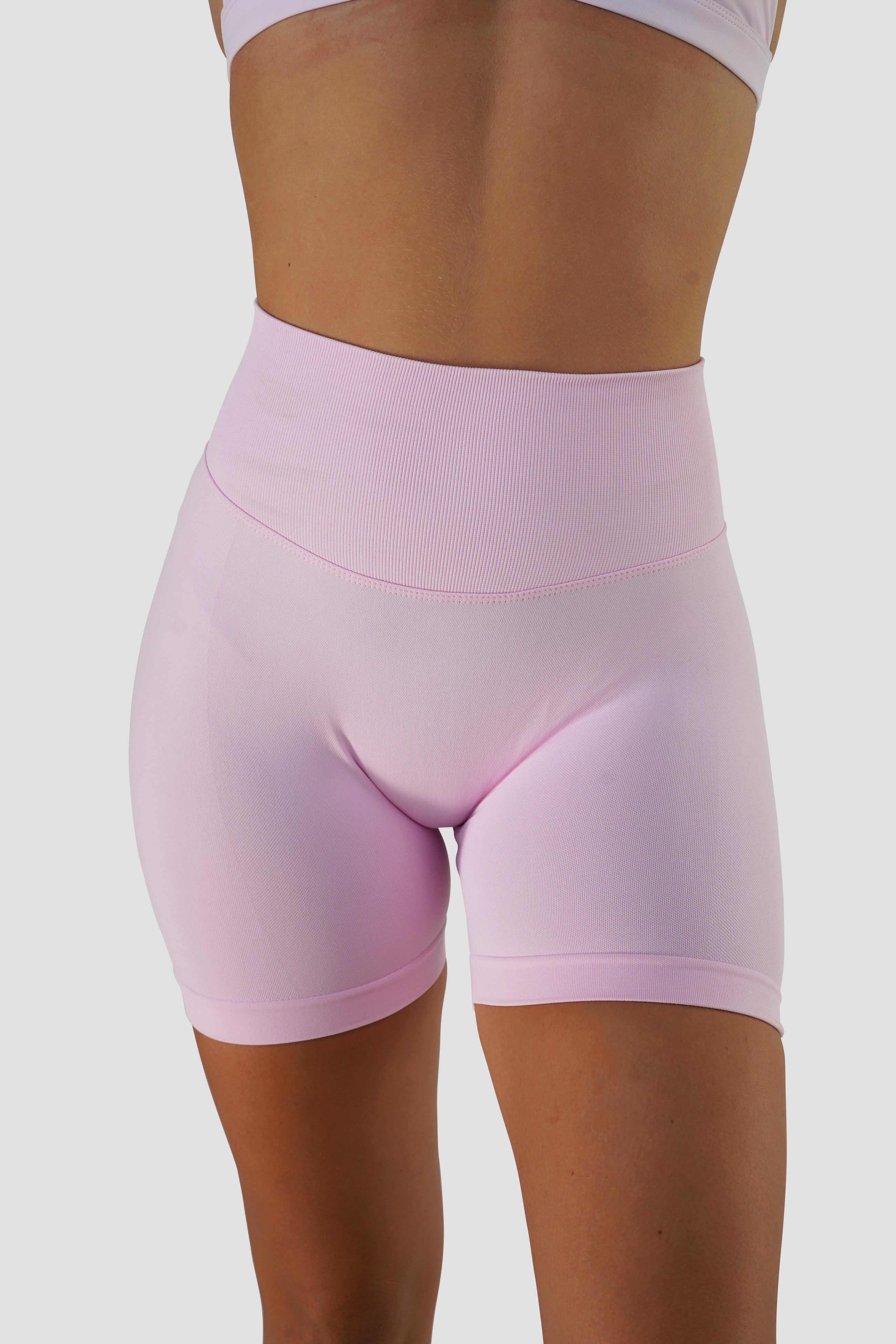 RECOIL HIGH WAIST SCRUNCH SHORTS - PINK