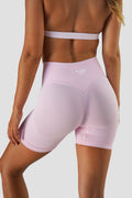RECOIL HIGH WAIST SCRUNCH SHORTS - PINK