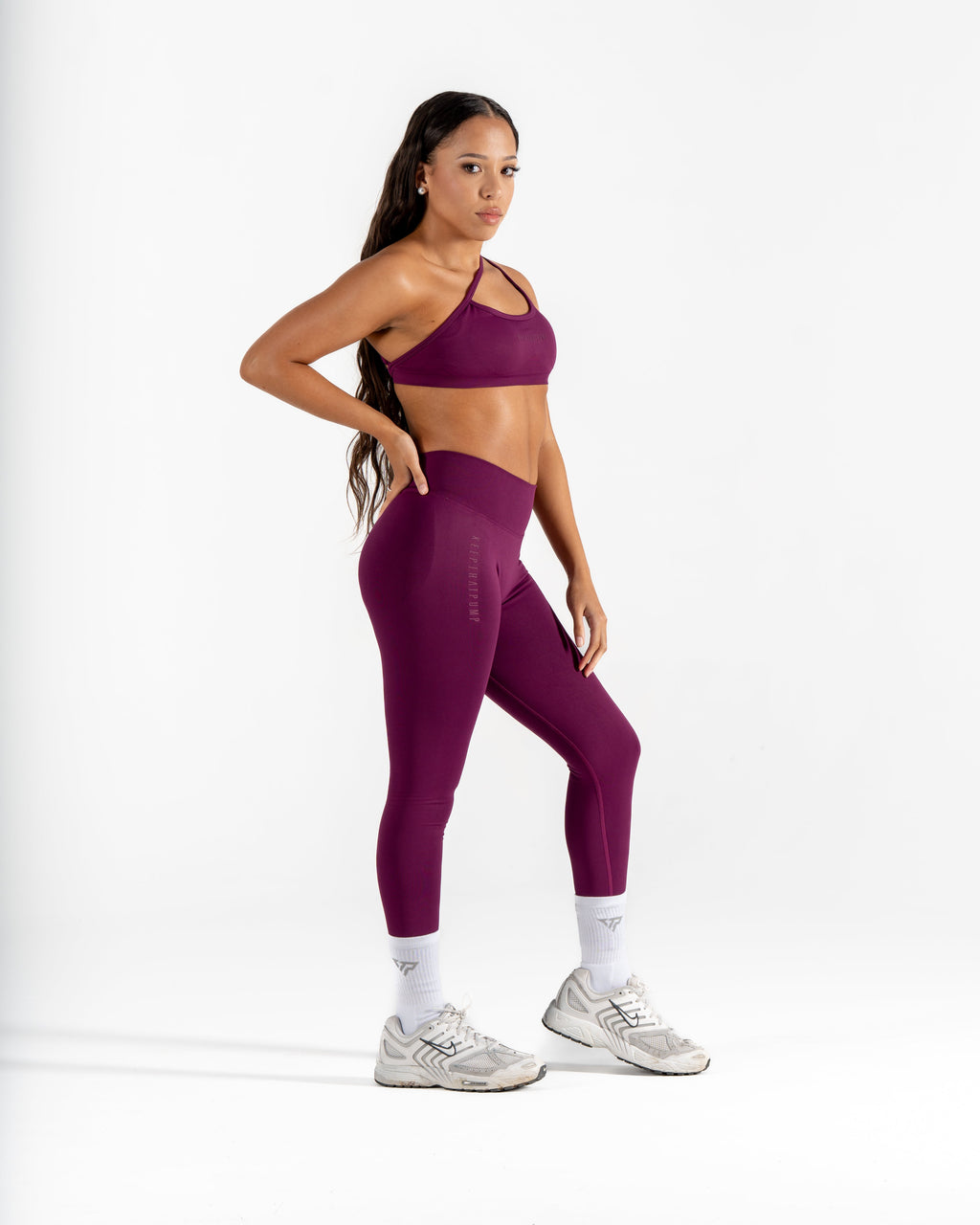 LJ V-BACK SCRUNCH LEGGING - BERRY
