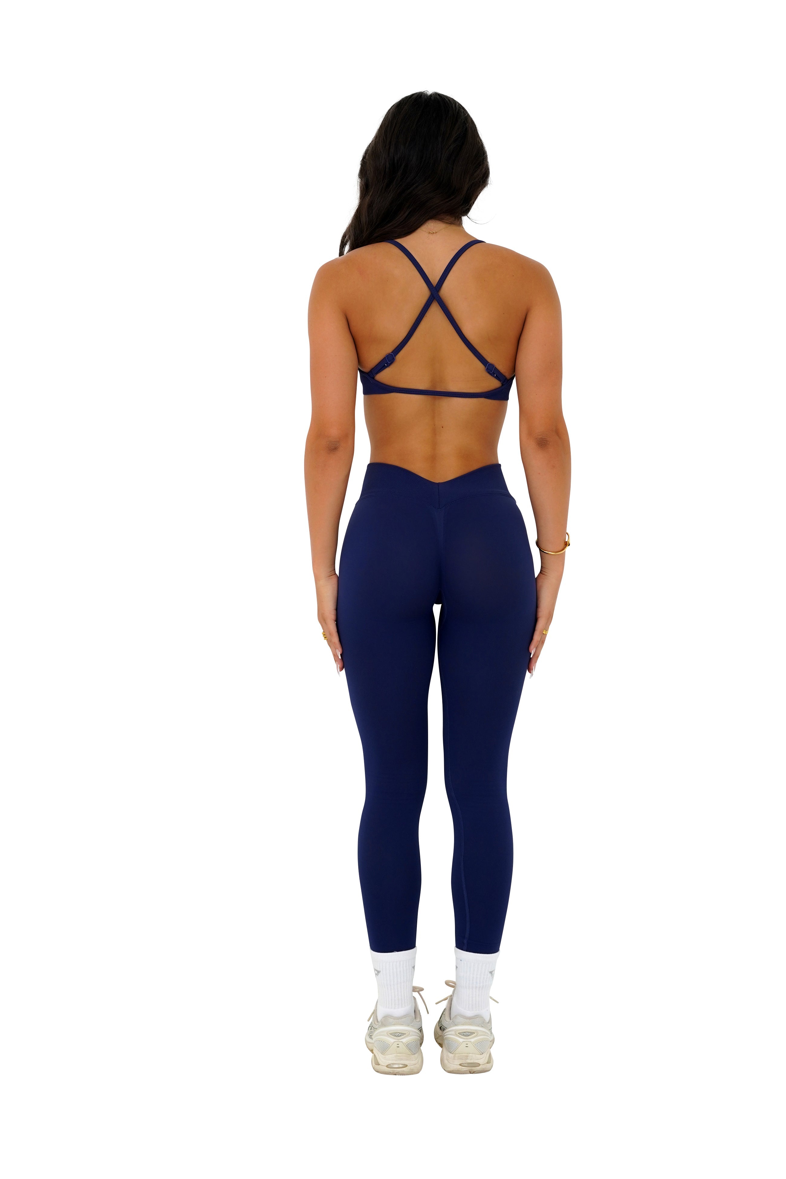 LJ V-BACK SCRUNCH LEGGING - NAVY