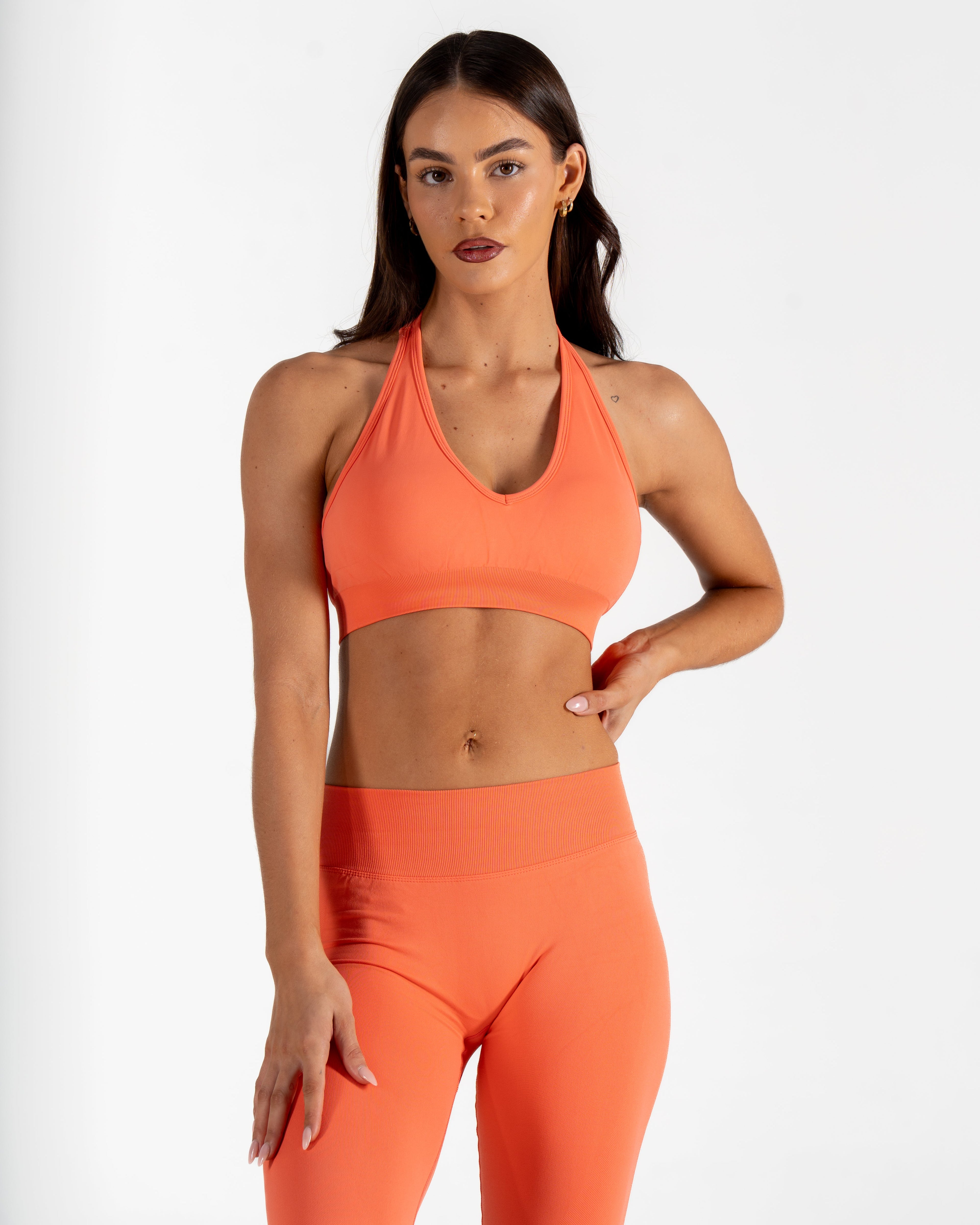 RECOIL HALTER CROP - TAHITI ORANGE