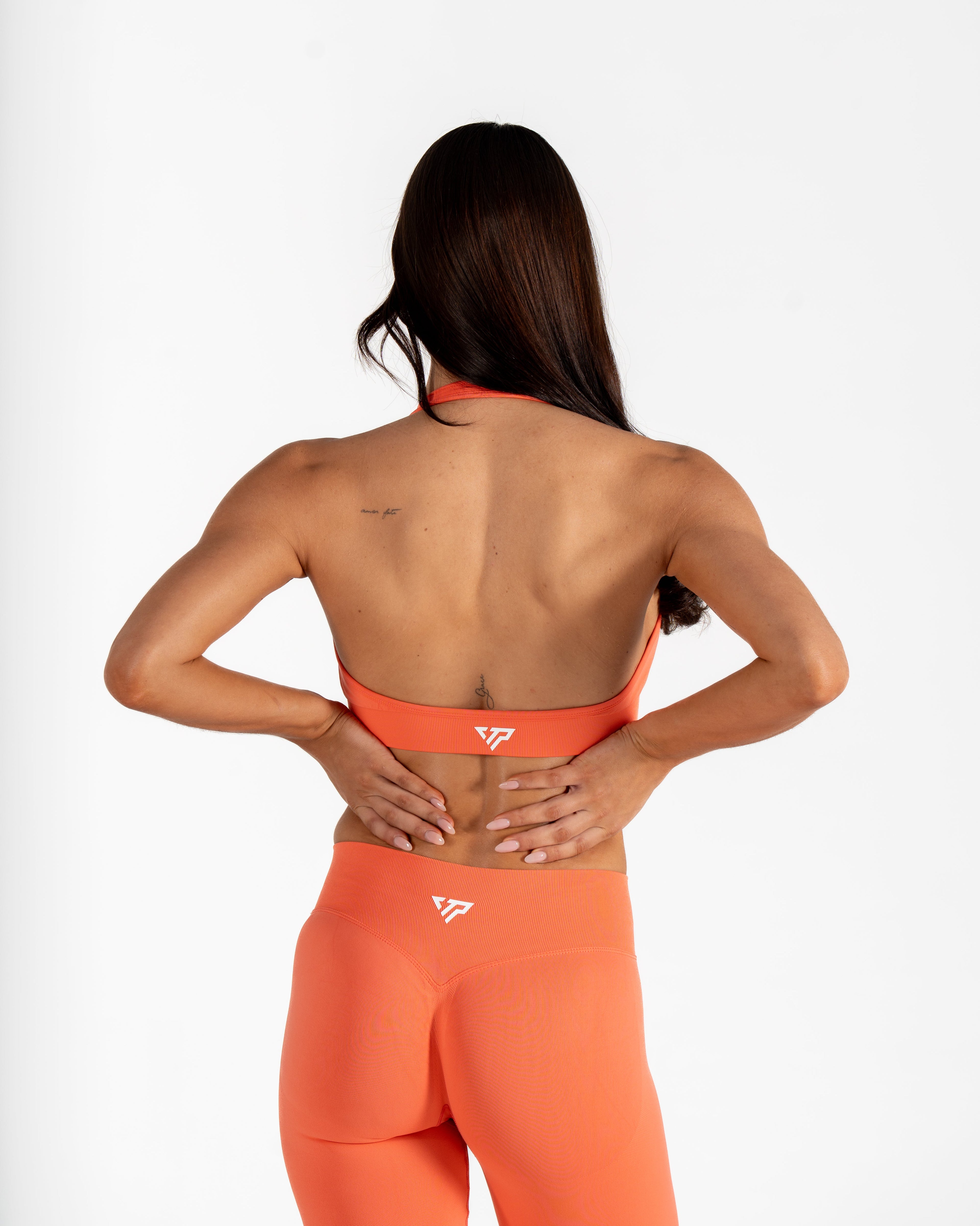 RECOIL HALTER CROP - TAHITI ORANGE