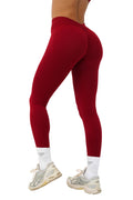 LJ V-BACK SCRUNCH LEGGING - DARK RED