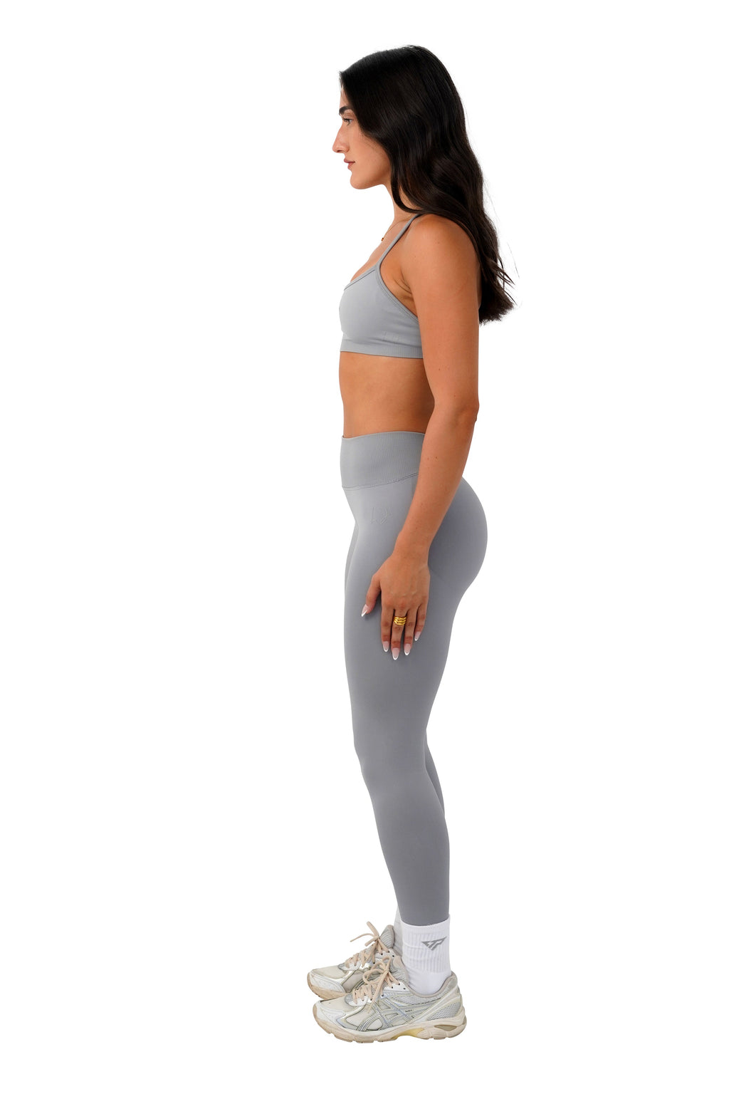 LJ V-BACK SCRUNCH LEGGING - LIGHT GREY