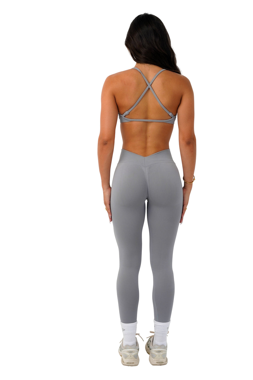 LJ V-BACK SCRUNCH LEGGING - LIGHT GREY