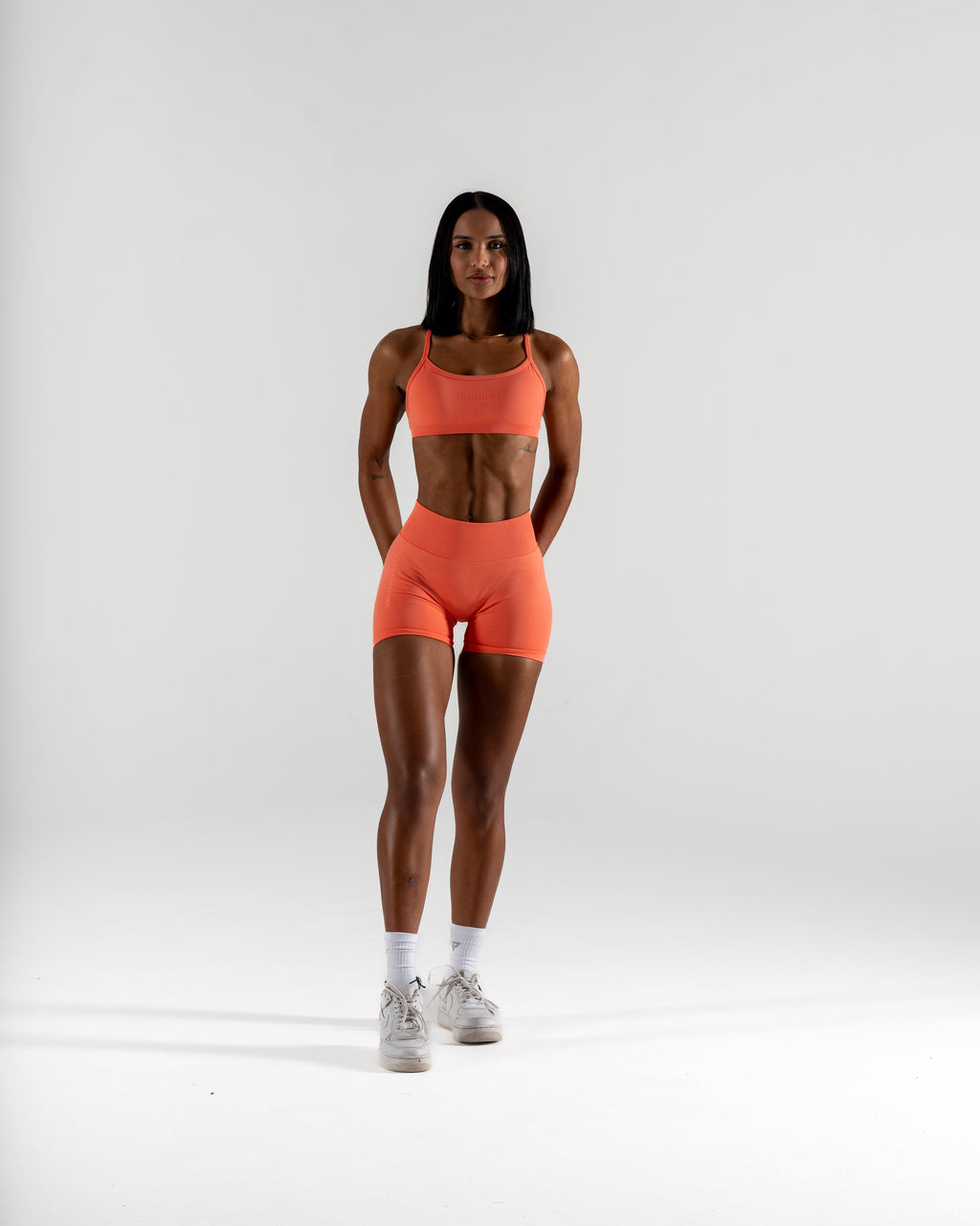 LJ V-BACK SCRUNCH SHORTS - TAHITI ORANGE