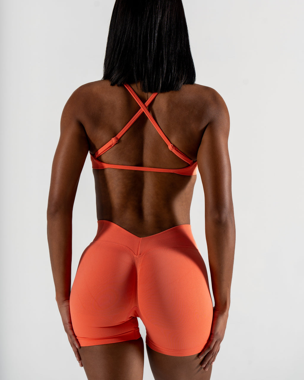 LJ V-BACK SCRUNCH SHORTS - TAHITI ORANGE