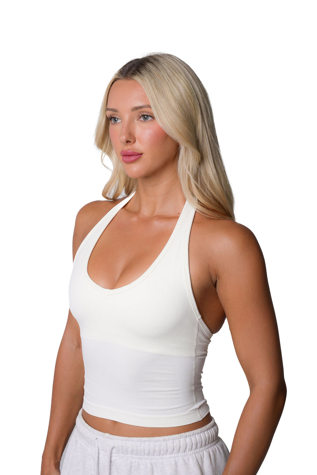 RECOIL HALTER TANK TOP - OFF WHITE