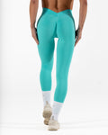 LJ V-BACK SCRUNCH LEGGING - AQUA