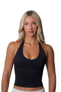 RECOIL HALTER TANK TOP - BLACK