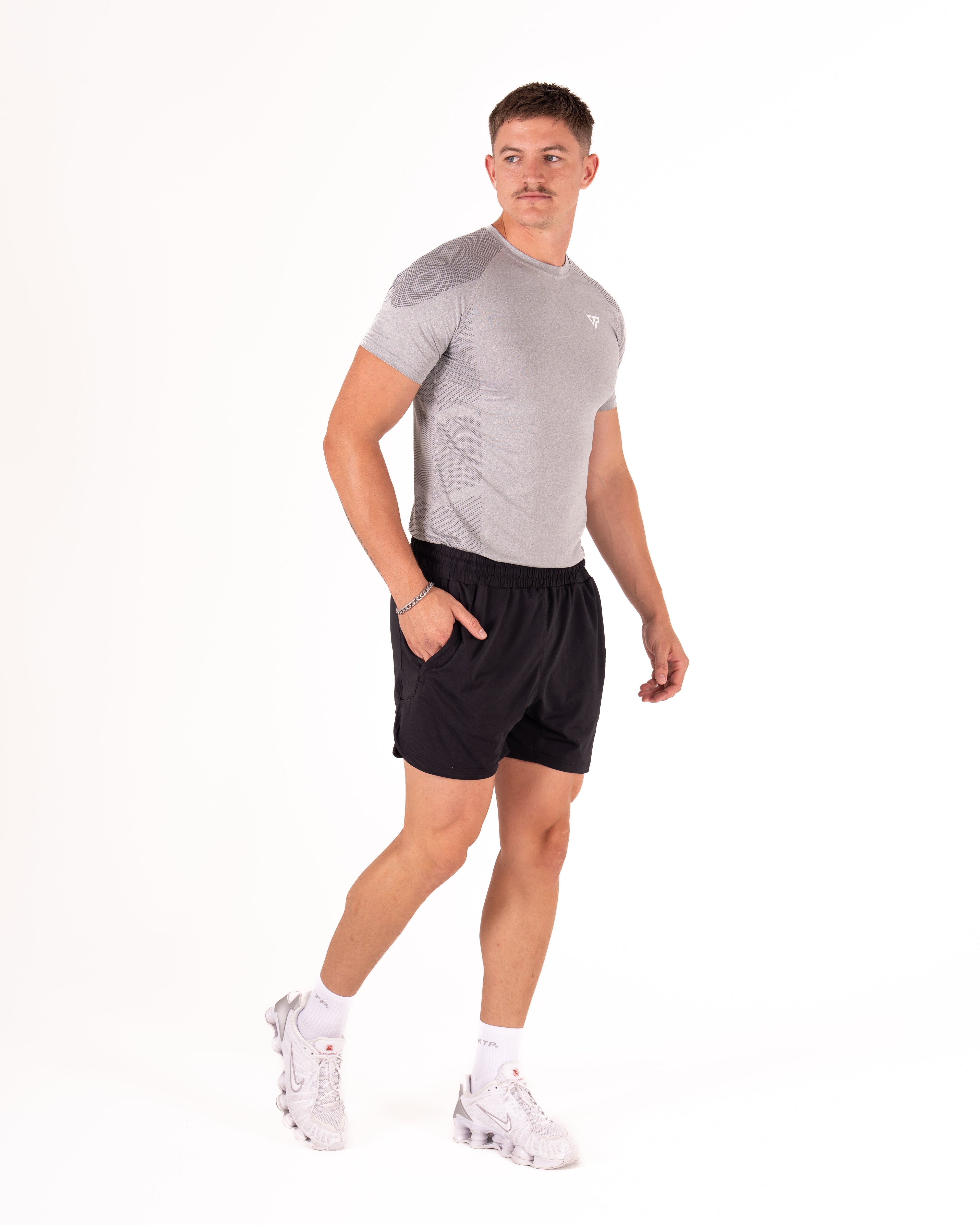 KTP MEN'S ULTRA FIT TEE - MARLE GREY