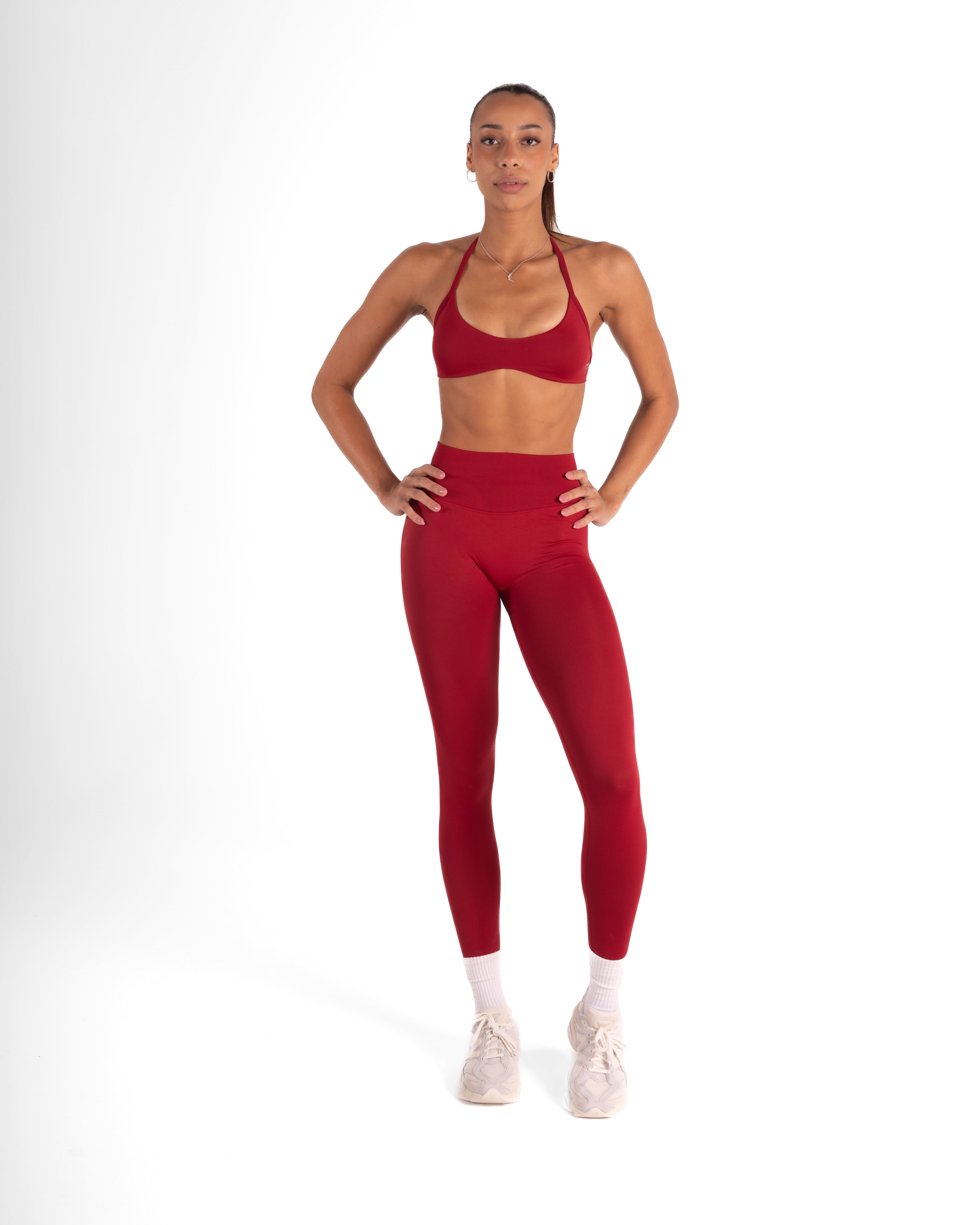 RECOIL HIGH WAIST SCRUNCH LEGGING - DARK RED