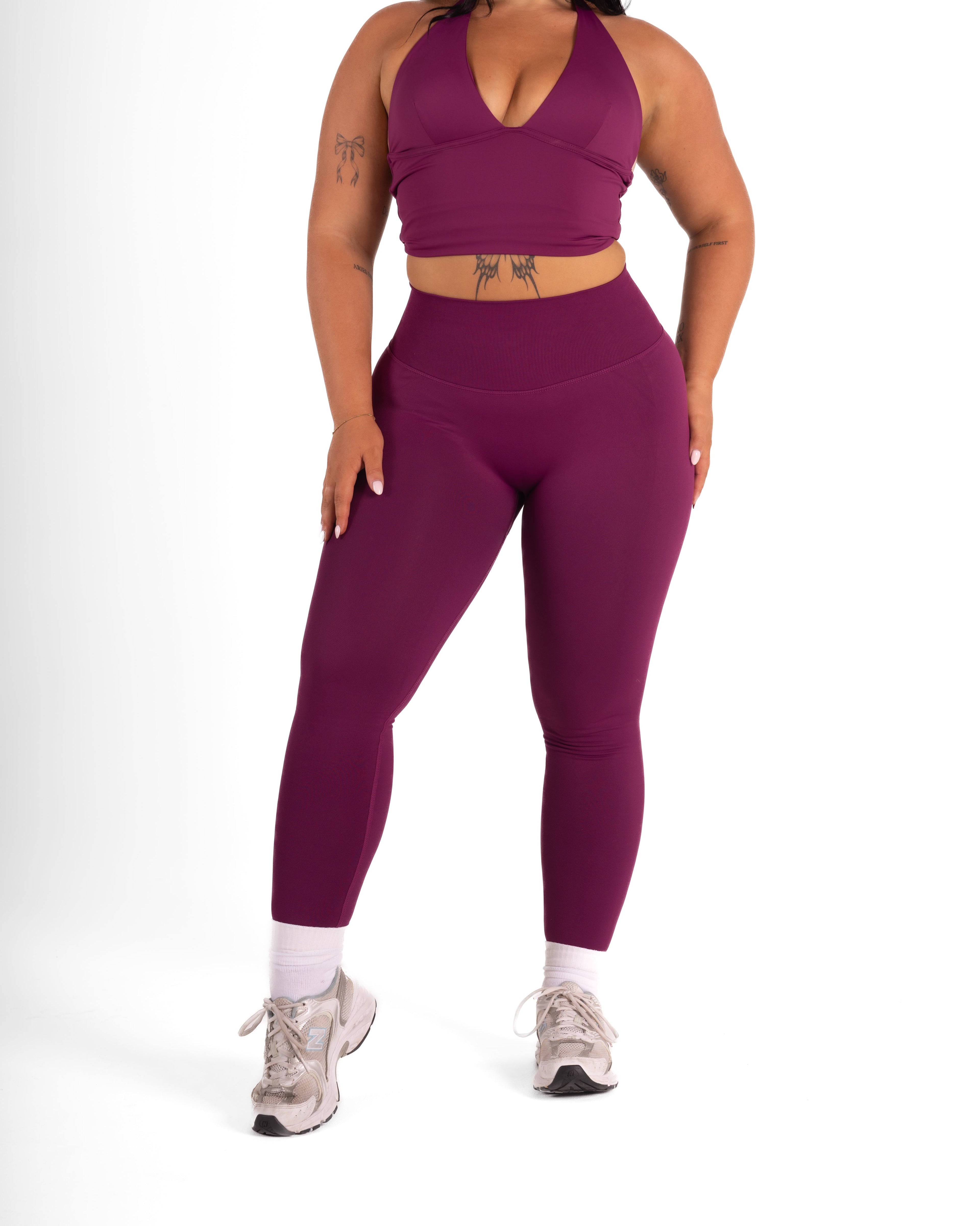 RECOIL HIGH WAIST SCRUNCH LEGGING - BERRY