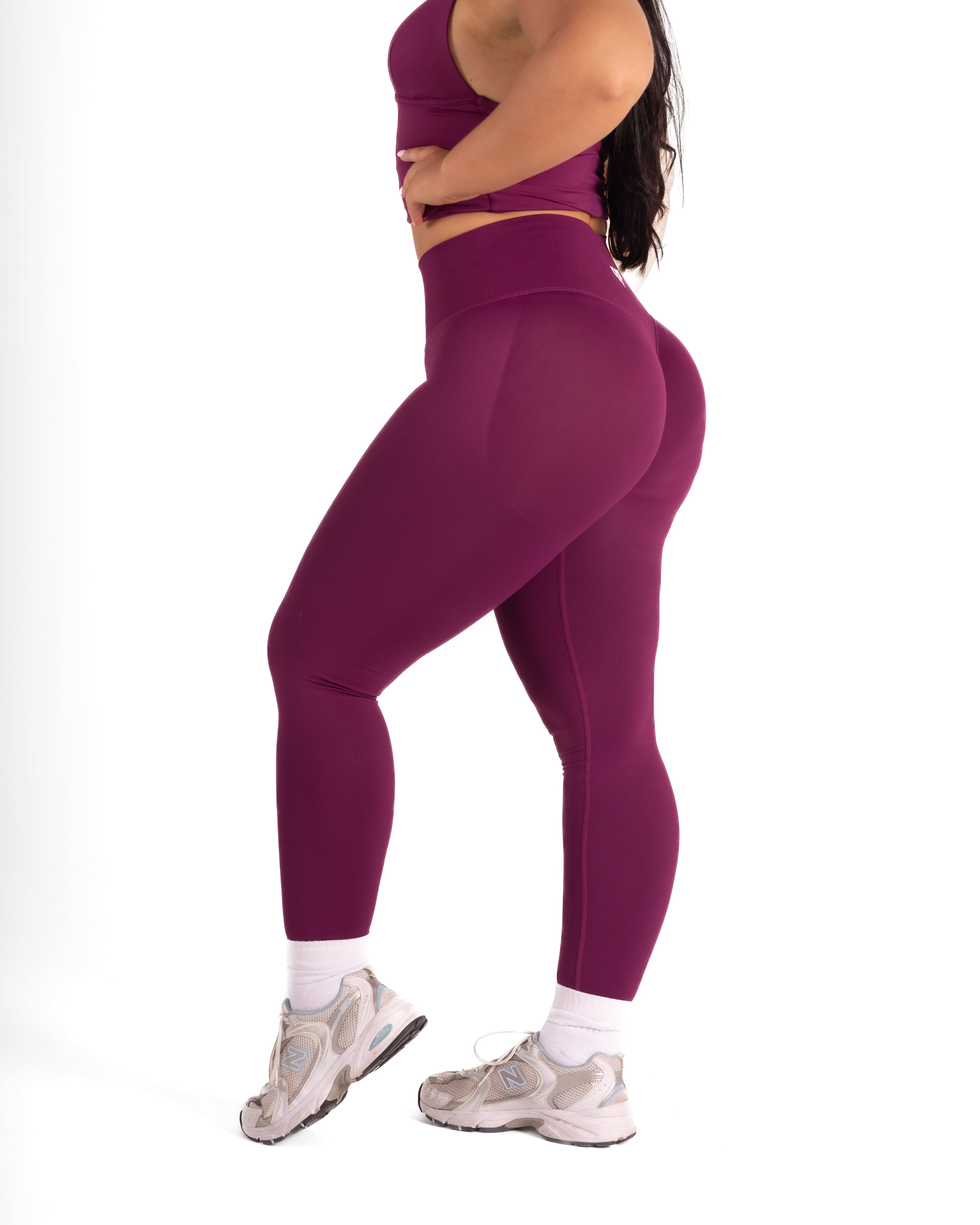 RECOIL HIGH WAIST SCRUNCH LEGGING - BERRY