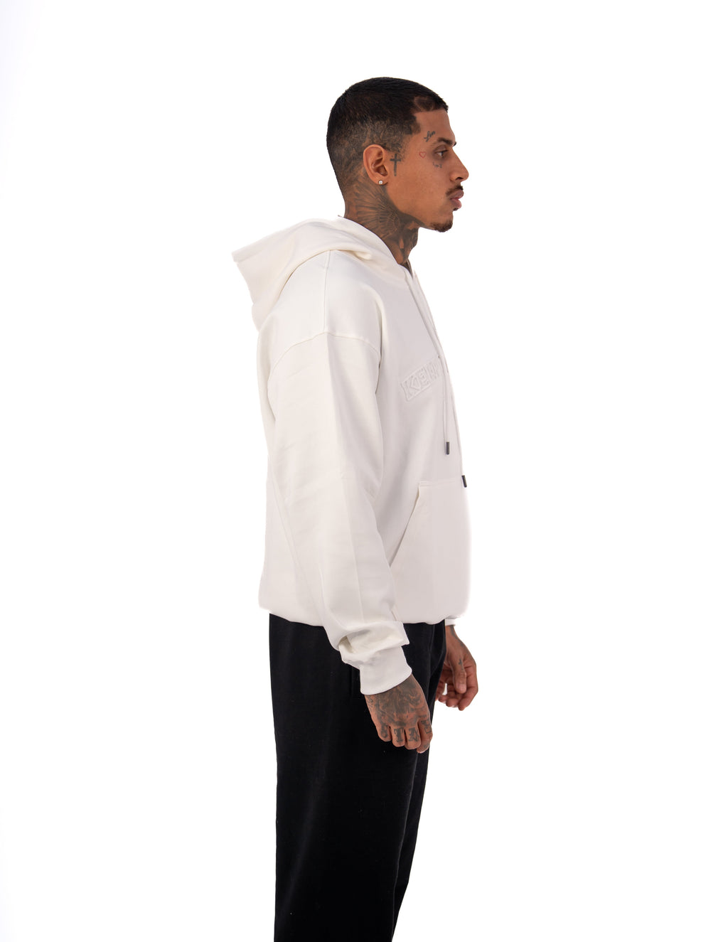 KTP MEN'S EMBOSSED HOODIES - WHITE