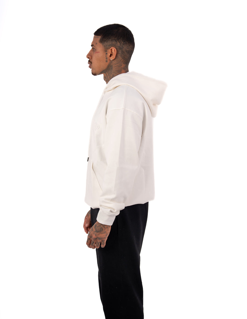 KTP MEN'S EMBOSSED HOODIES - WHITE