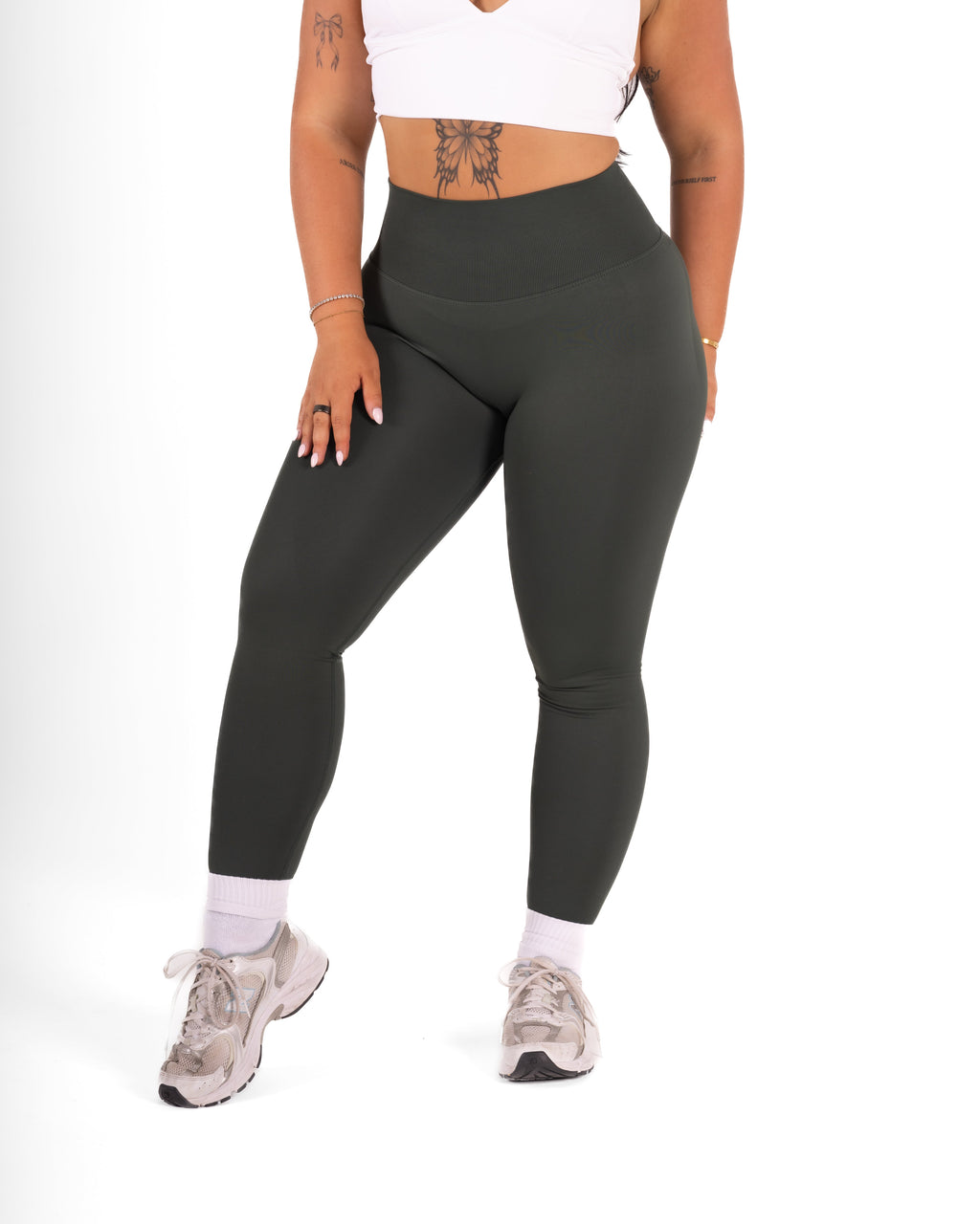 RECOIL HIGH WAIST SCRUNCH LEGGING - FOREST GREEN