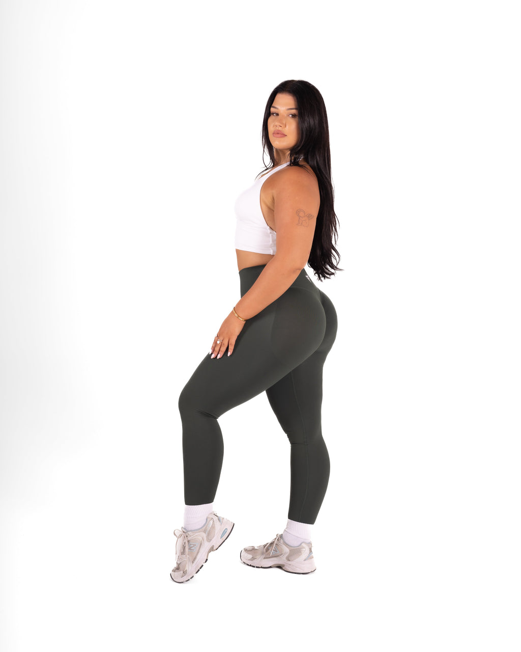 RECOIL HIGH WAIST SCRUNCH LEGGING - FOREST GREEN