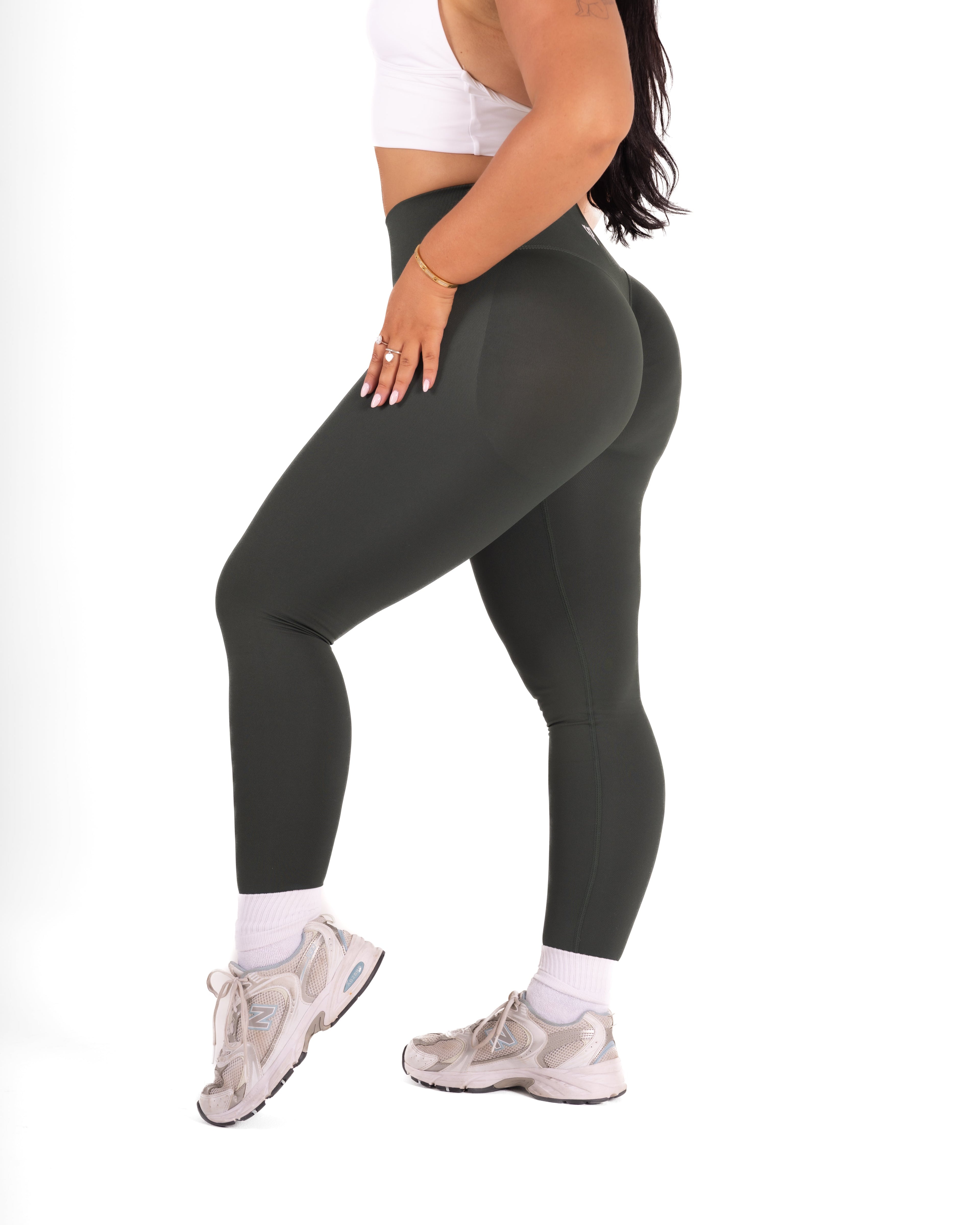 RECOIL HIGH WAIST SCRUNCH LEGGING - FOREST GREEN