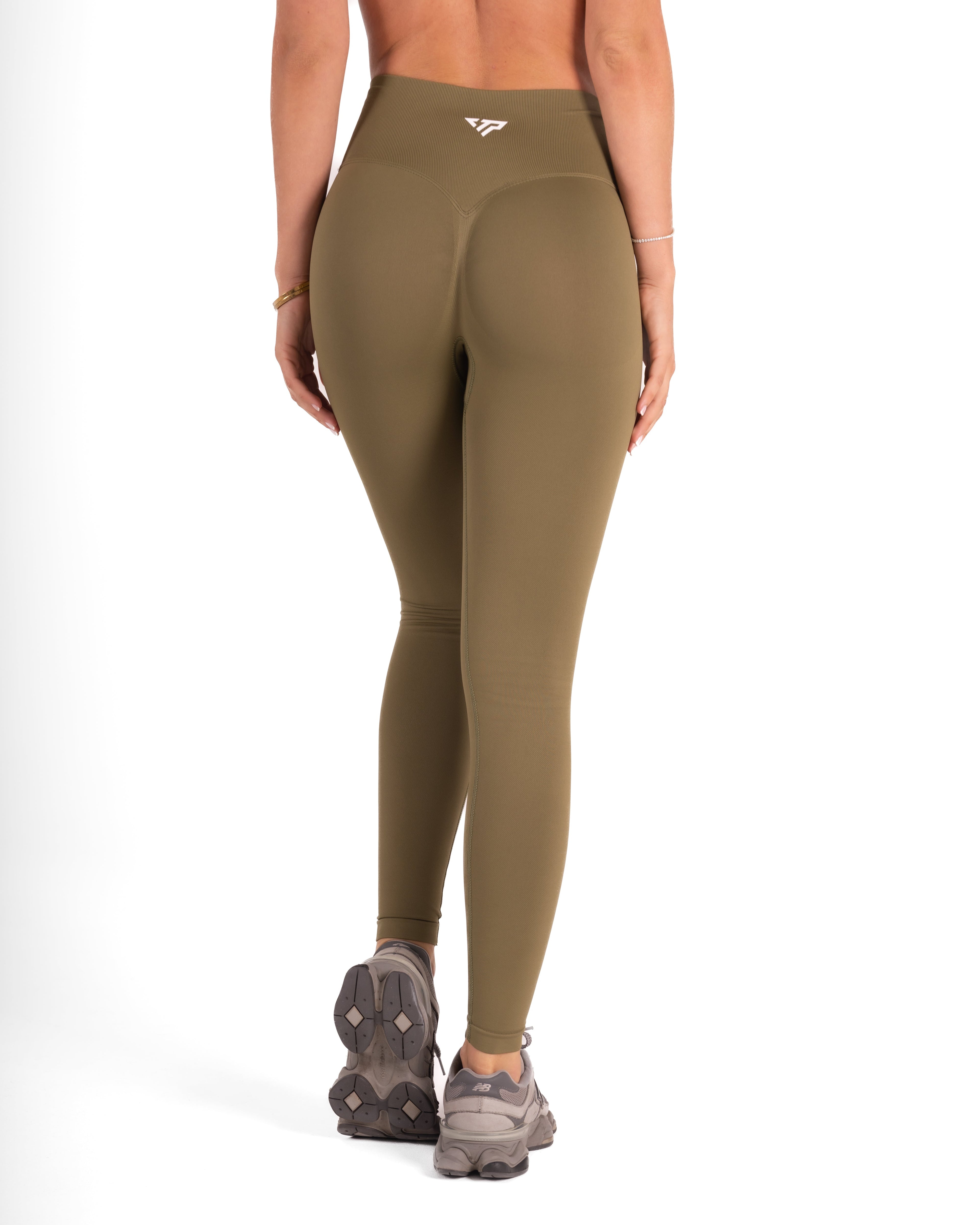 RECOIL HIGH WAIST SCRUNCH LEGGING - DARK KHAKI GREEN