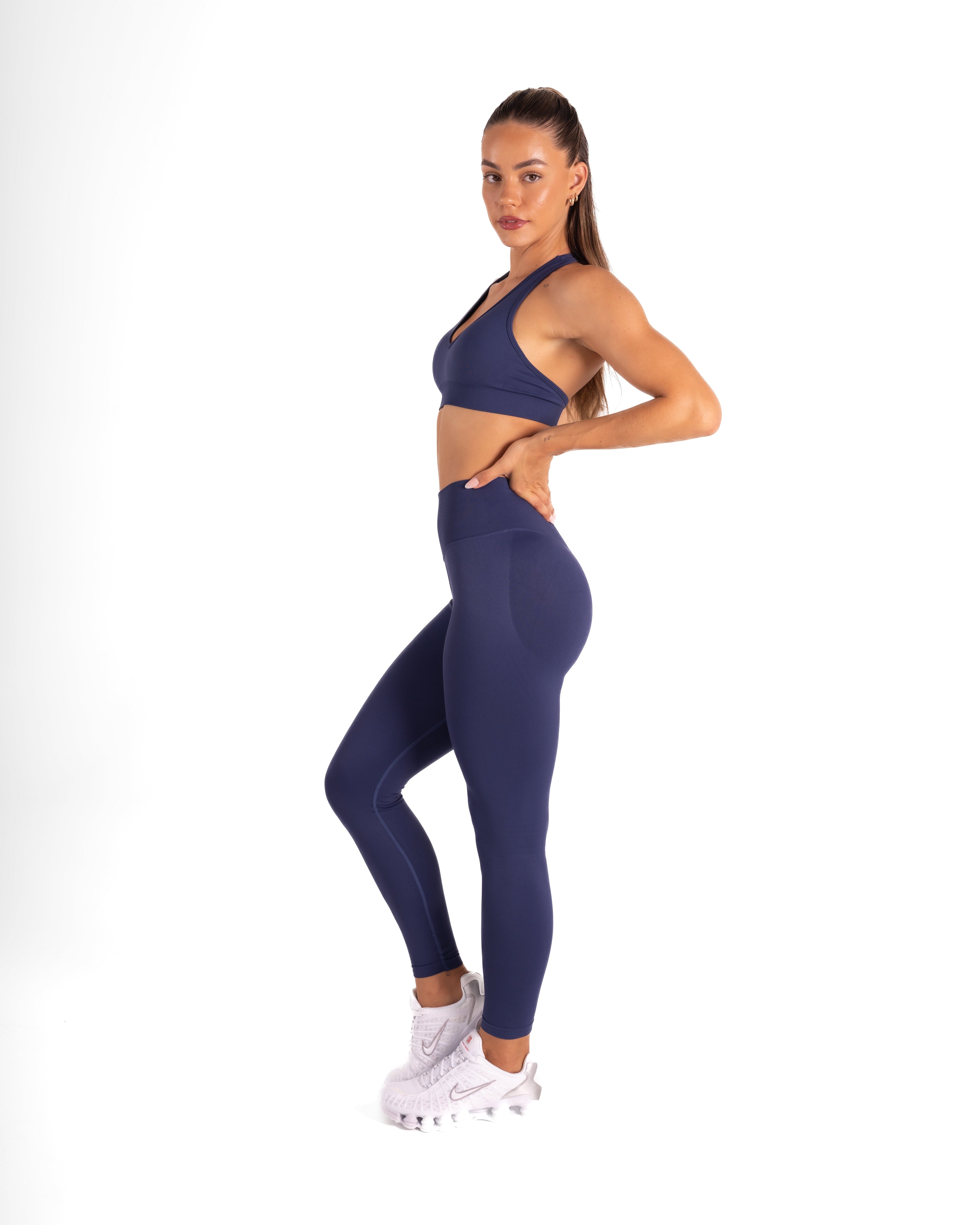 RECOIL HIGH WAIST SCRUNCH LEGGING - NAVY