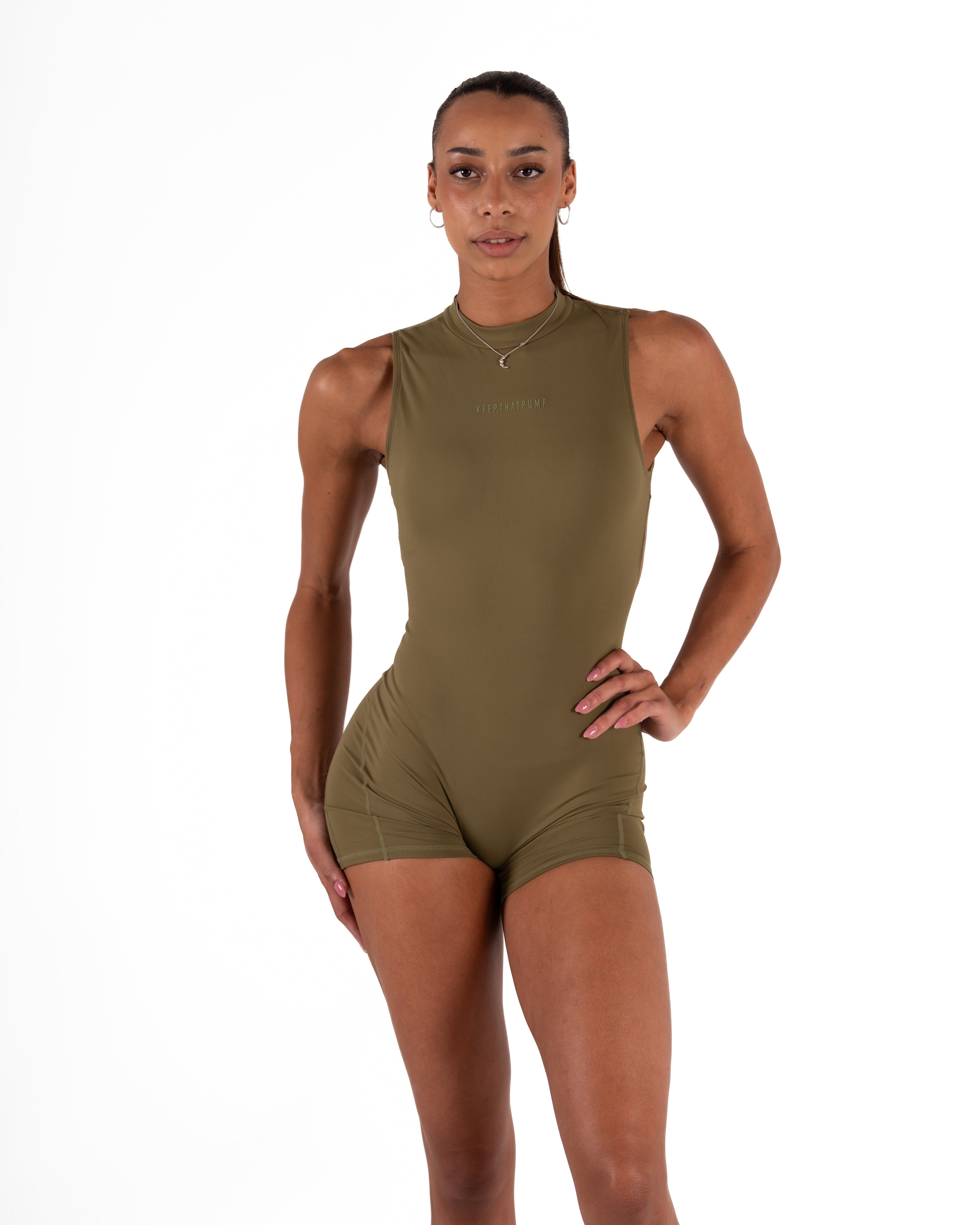 SIERRA JUMPSUIT - DARK KHAKI GREEN