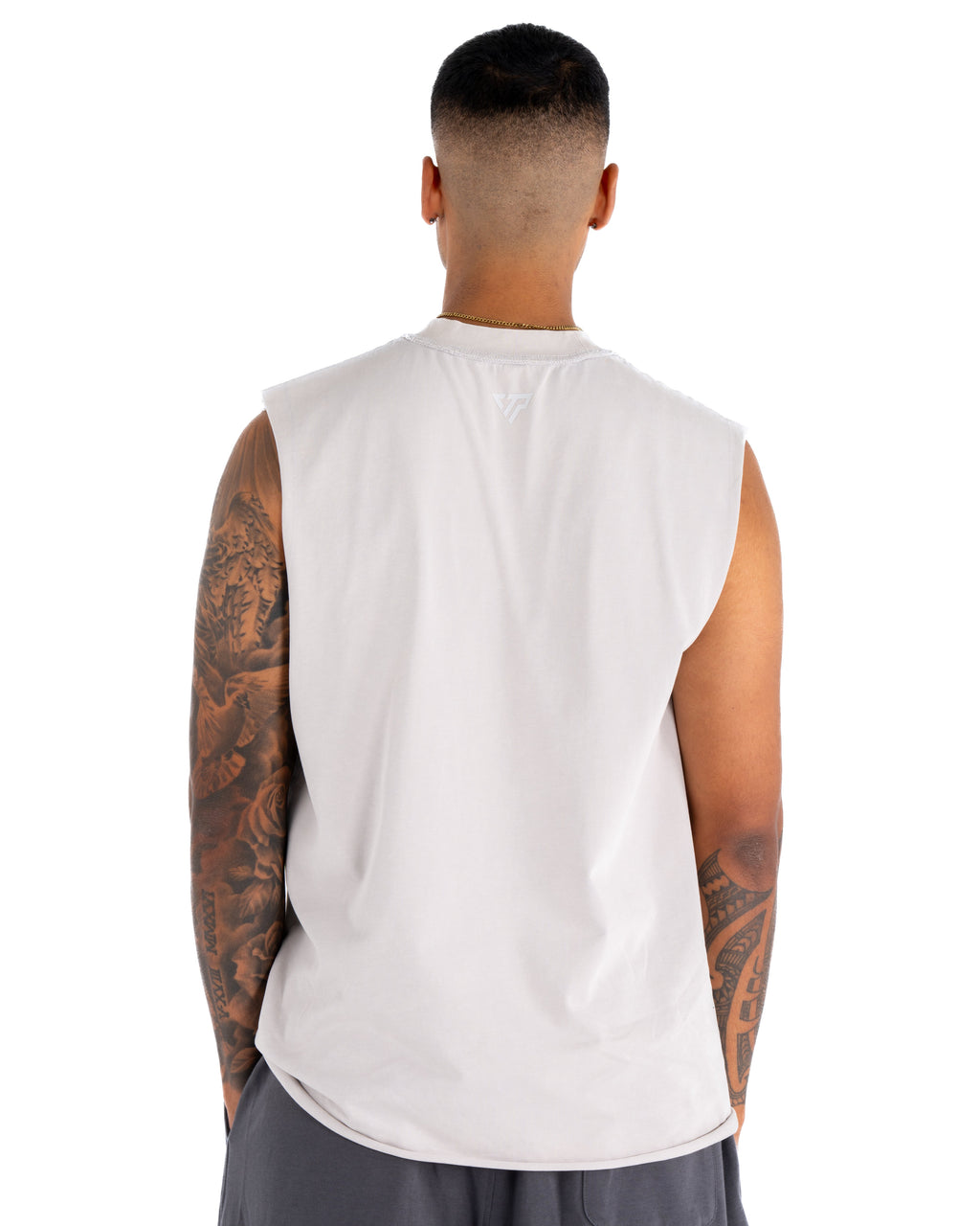 KTP ACID WASH SINGLET - LIGHT GREY