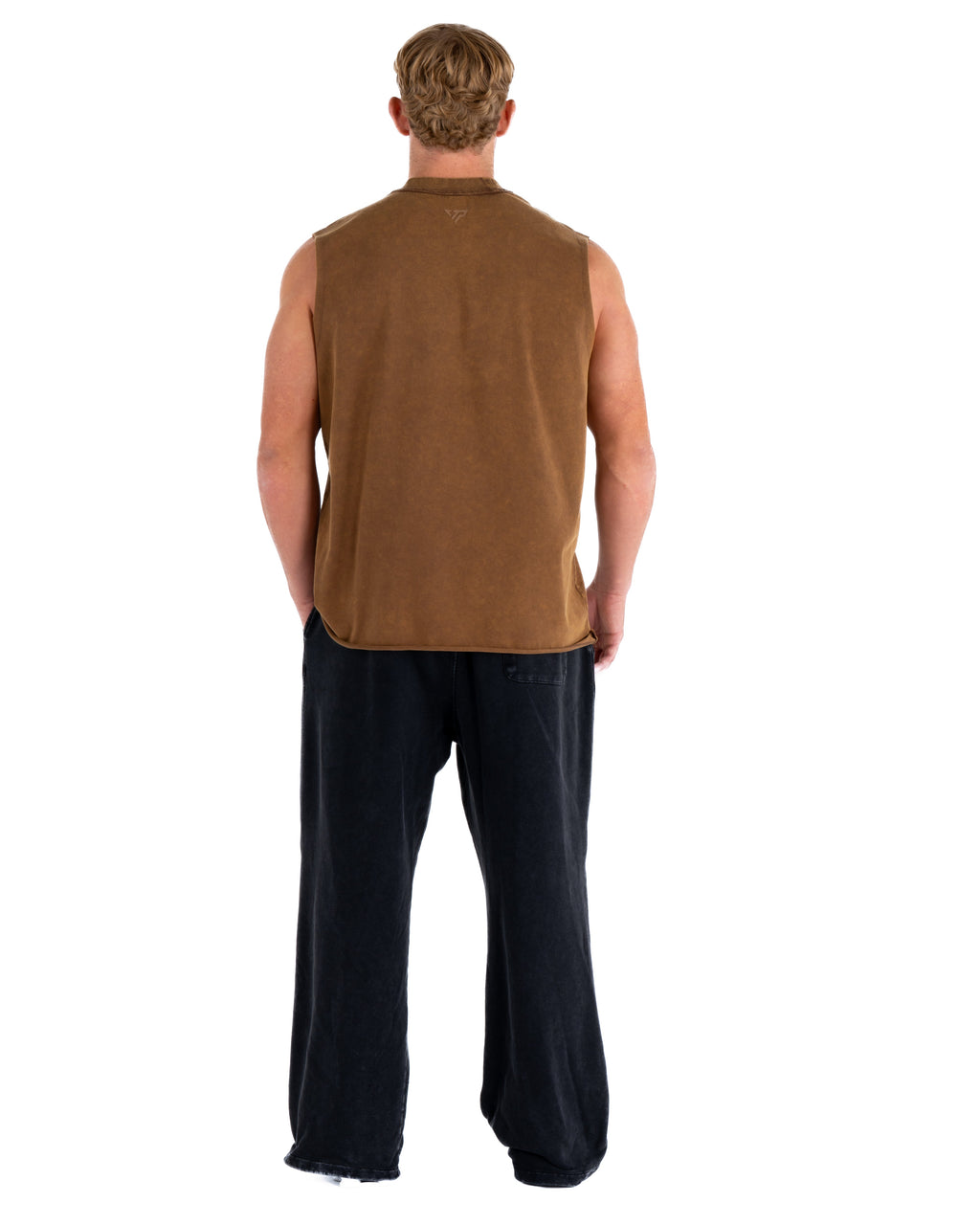 KTP ACID WASH SINGLET - BROWN