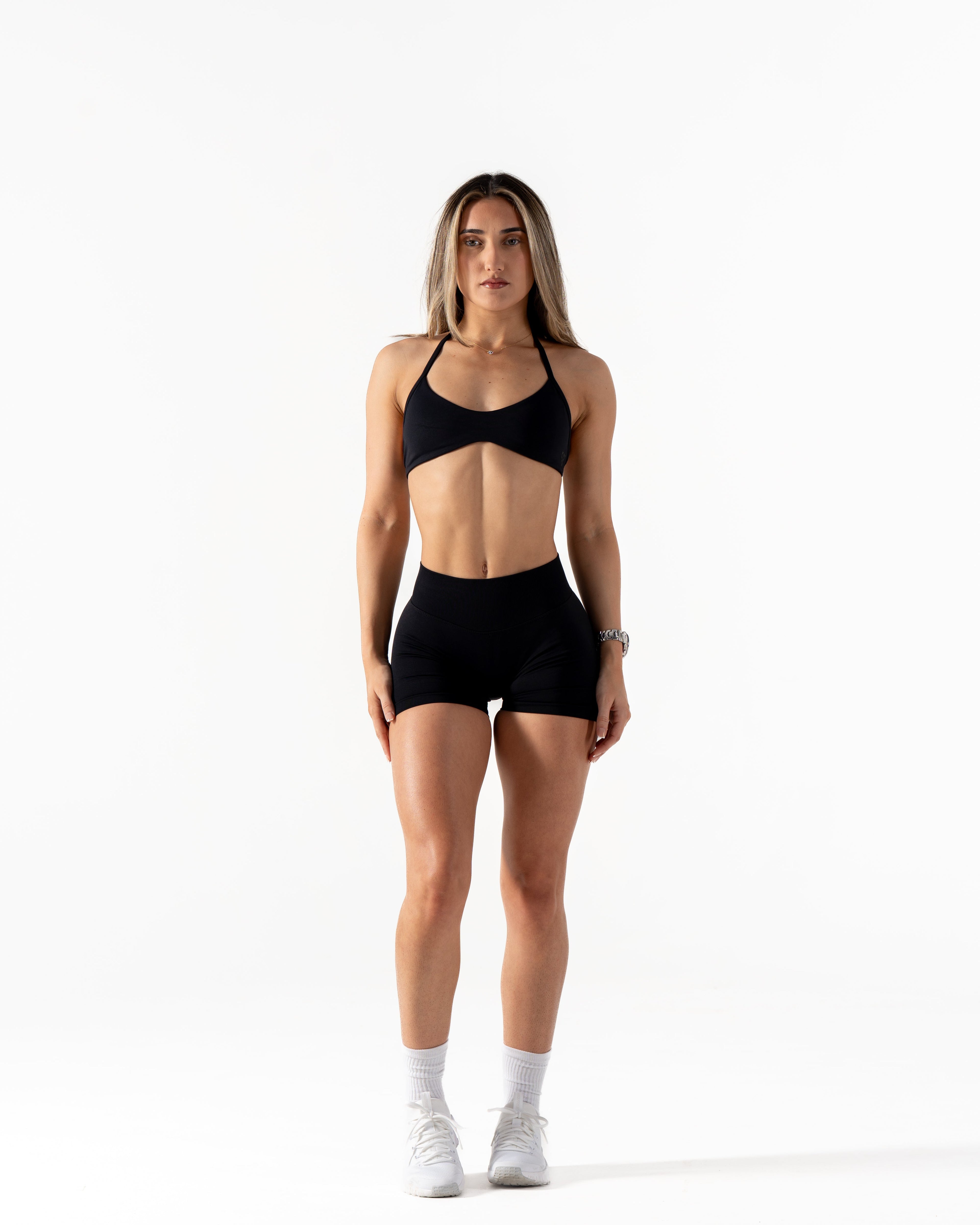 RECOIL SCRUNCH SHORTS - BLACK