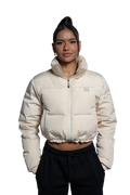 Horizon Cropped Puffer Jacket - Cream