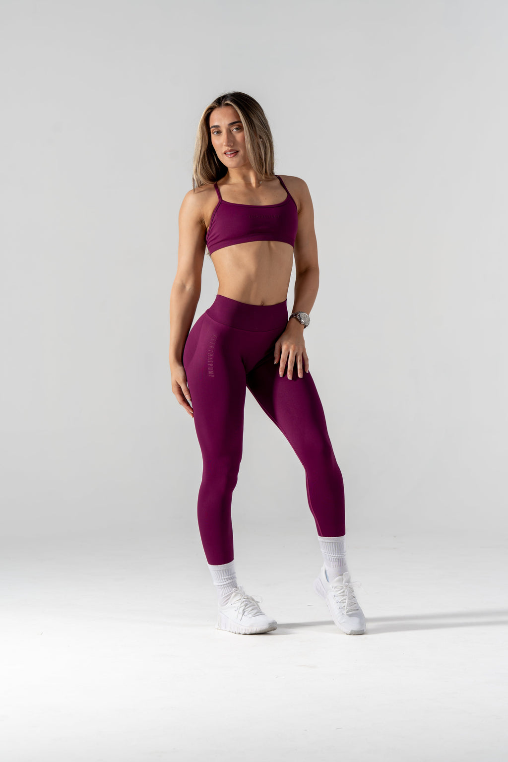 LJ V-BACK SCRUNCH LEGGING - BERRY