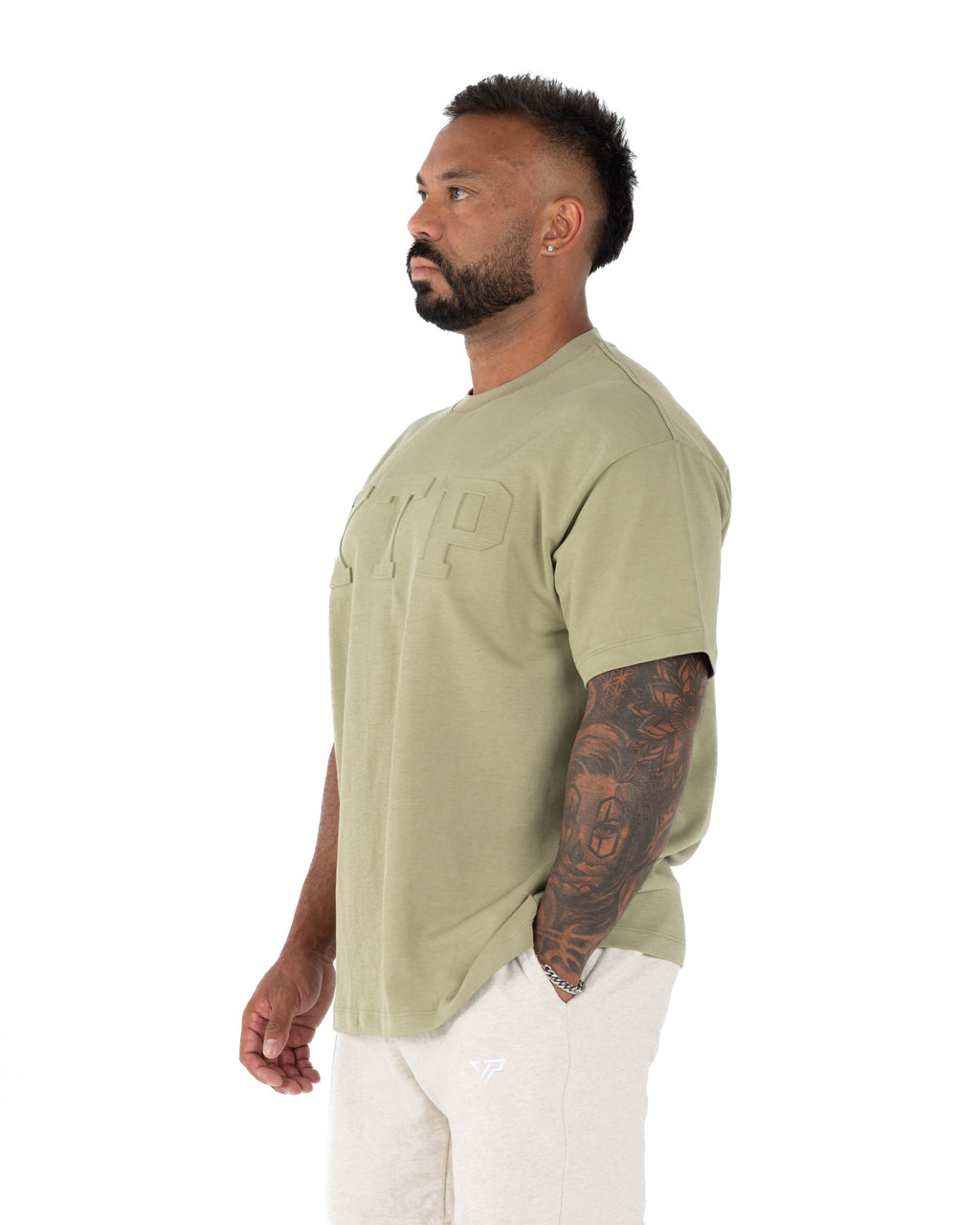 EMBOSSED KTP TEE 2 - KHAKI GREEN