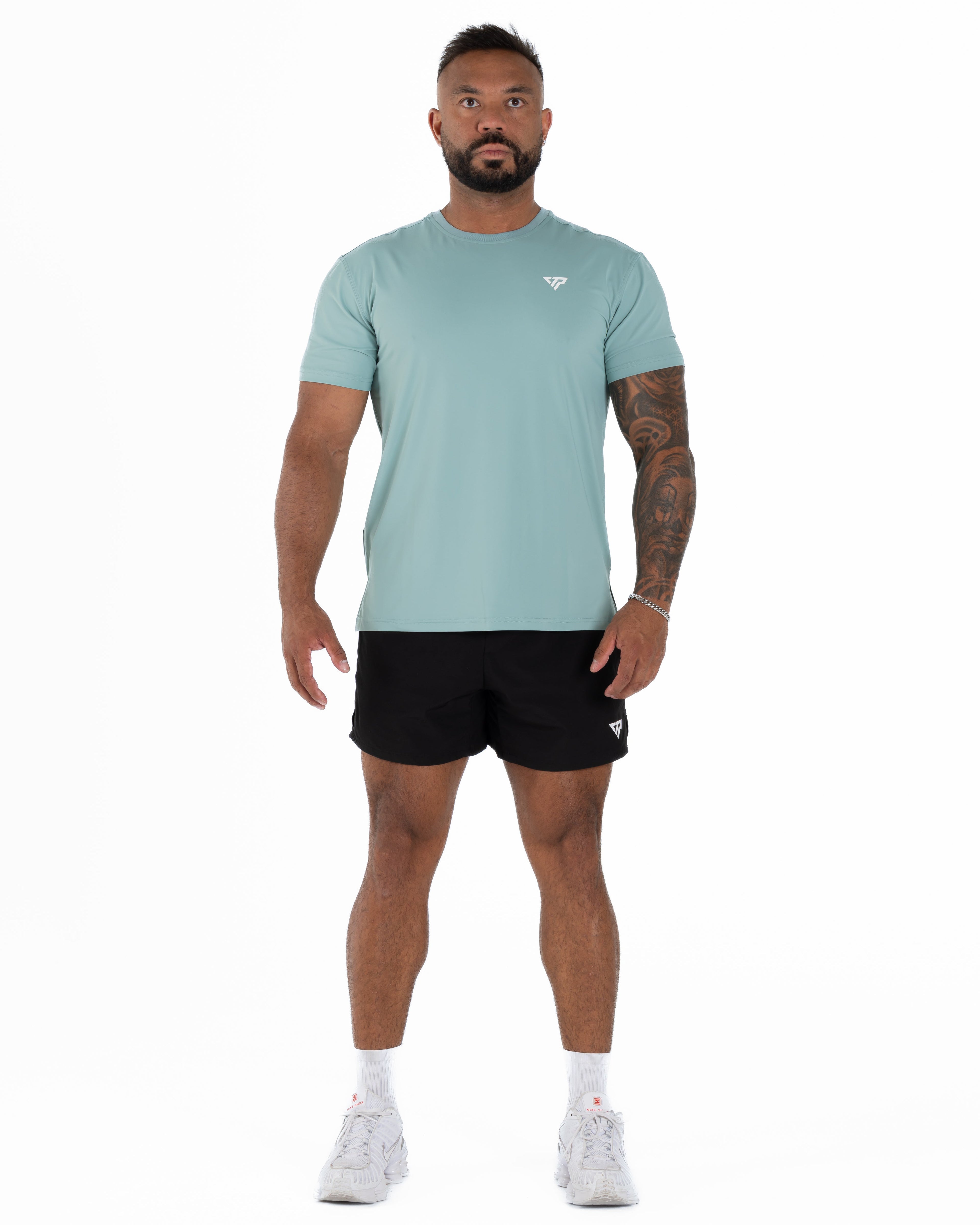 KTP MEN'S HI TECH DRY FIT TEE - LIGHT TEAL