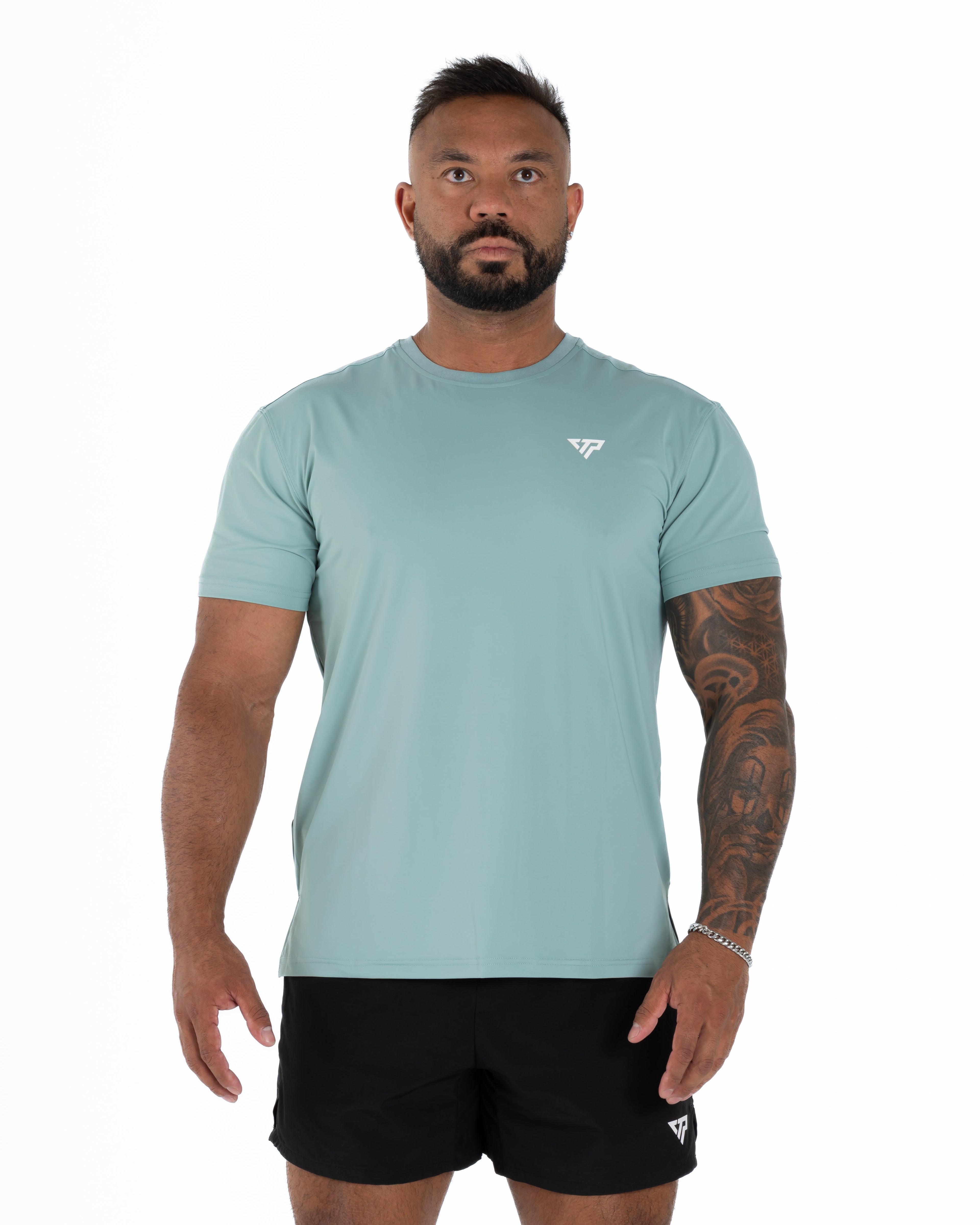 KTP MEN'S HI TECH DRY FIT TEE - LIGHT TEAL