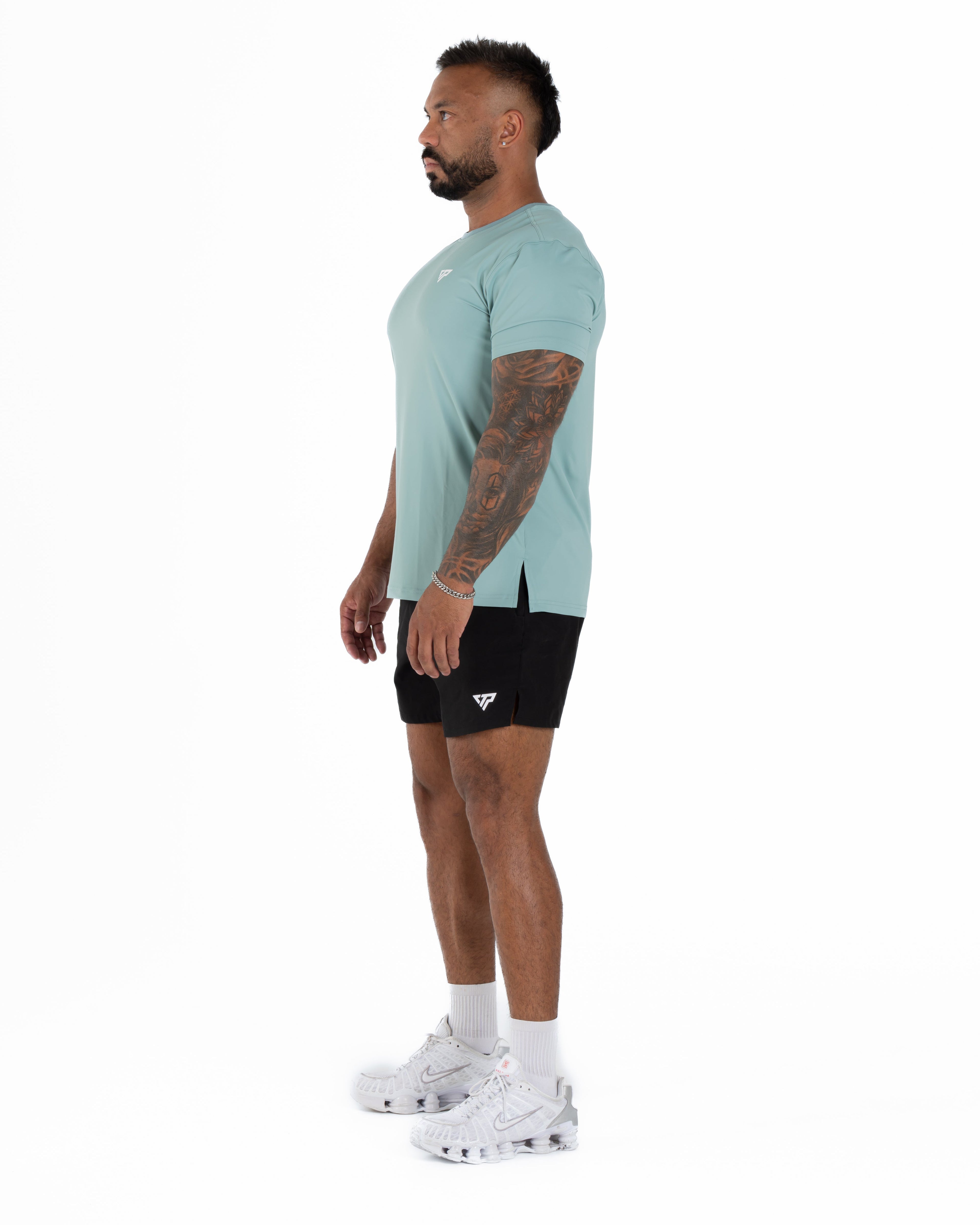 KTP MEN'S HI TECH DRY FIT TEE - LIGHT TEAL