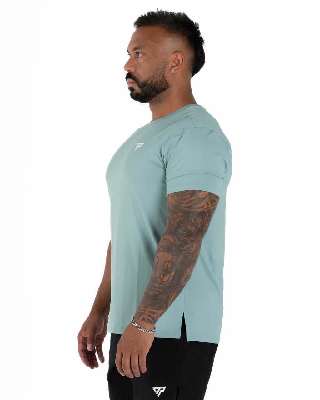 KTP MEN'S HI TECH DRY FIT TEE - LIGHT TEAL