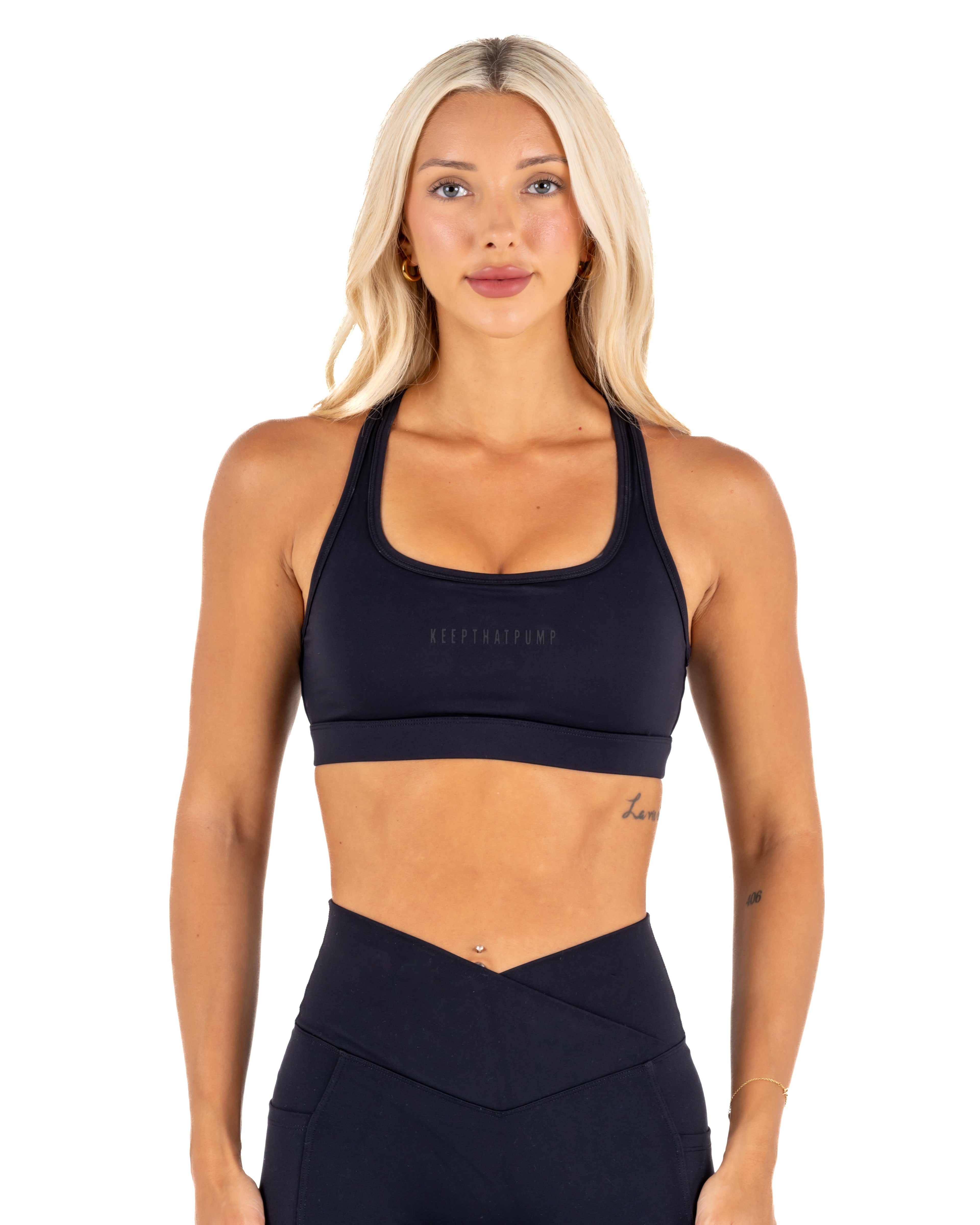 IGNITE MOMENTUM CROP - BLACK