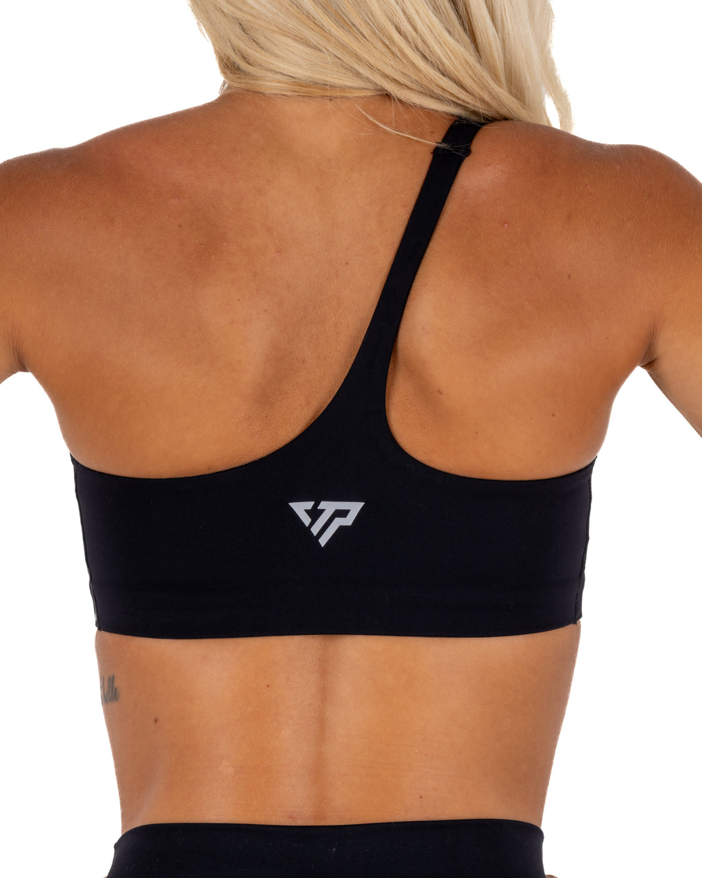 IGNITE ONE SHOULDER CROP - BLACK