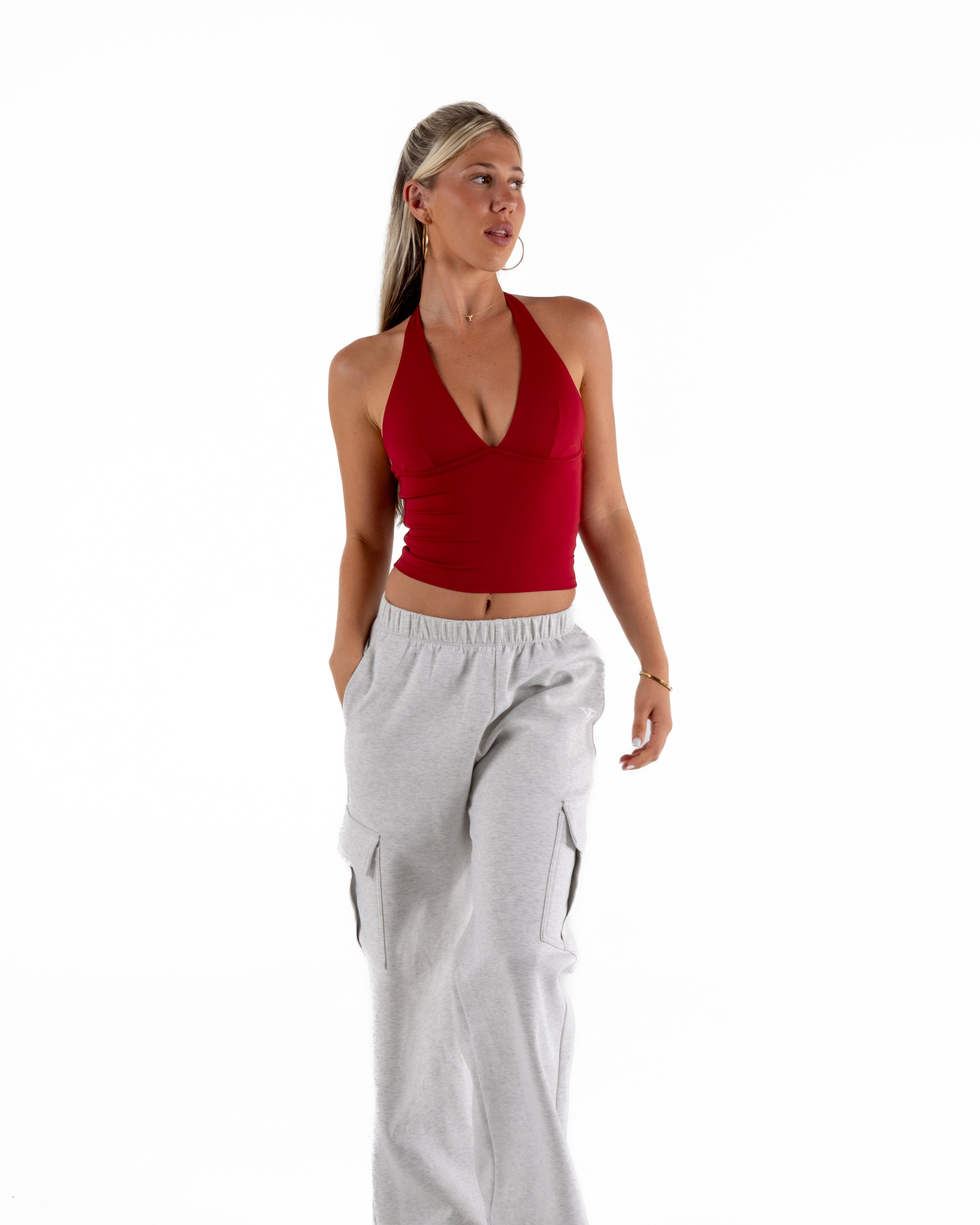 KAYLA TANK TOP - DARK RED
