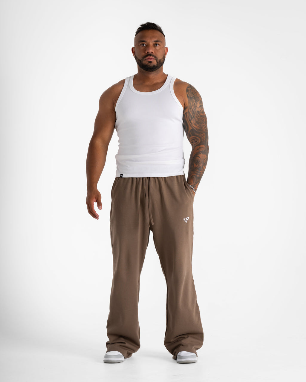 KTP STRAIGHT LEG JOGGER - BROWN